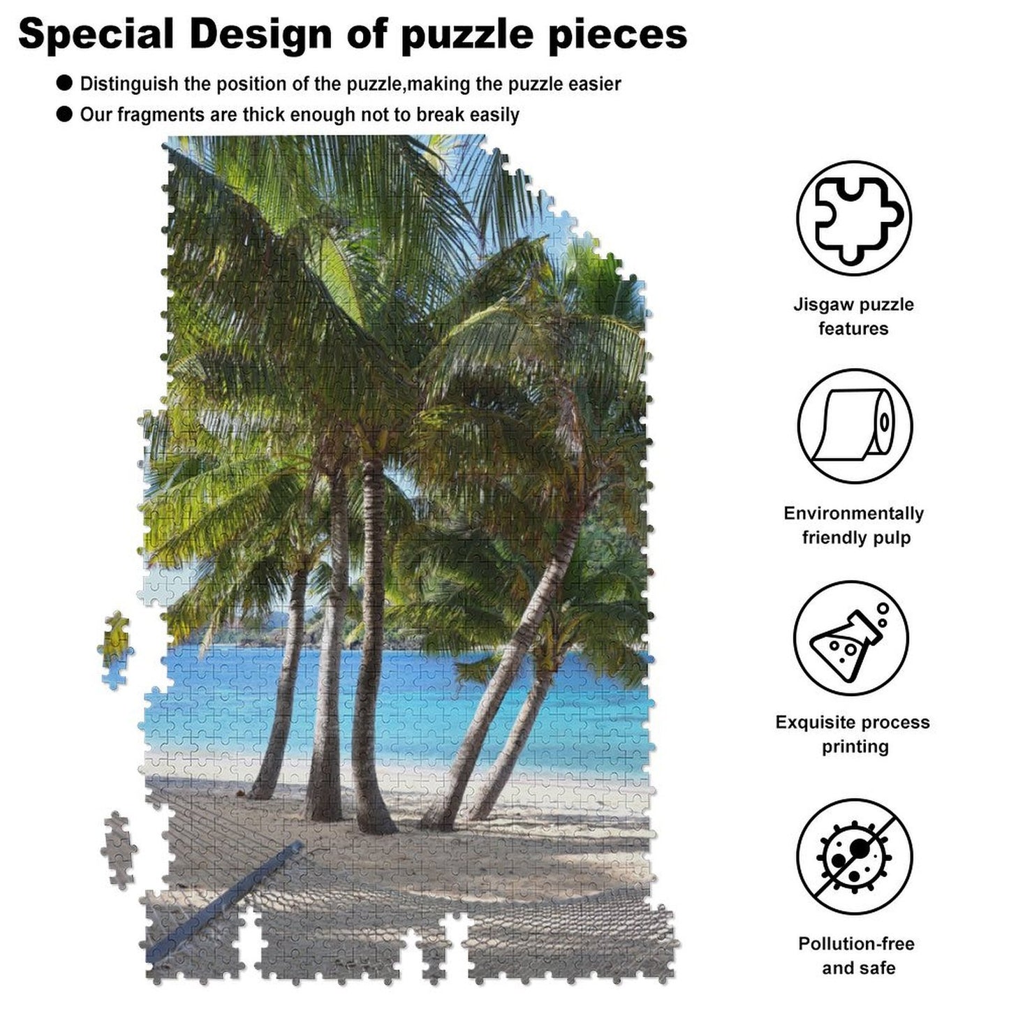 Tropical escape, Naukacuvu Island - 1000-Piece Jigsaw Puzzle
