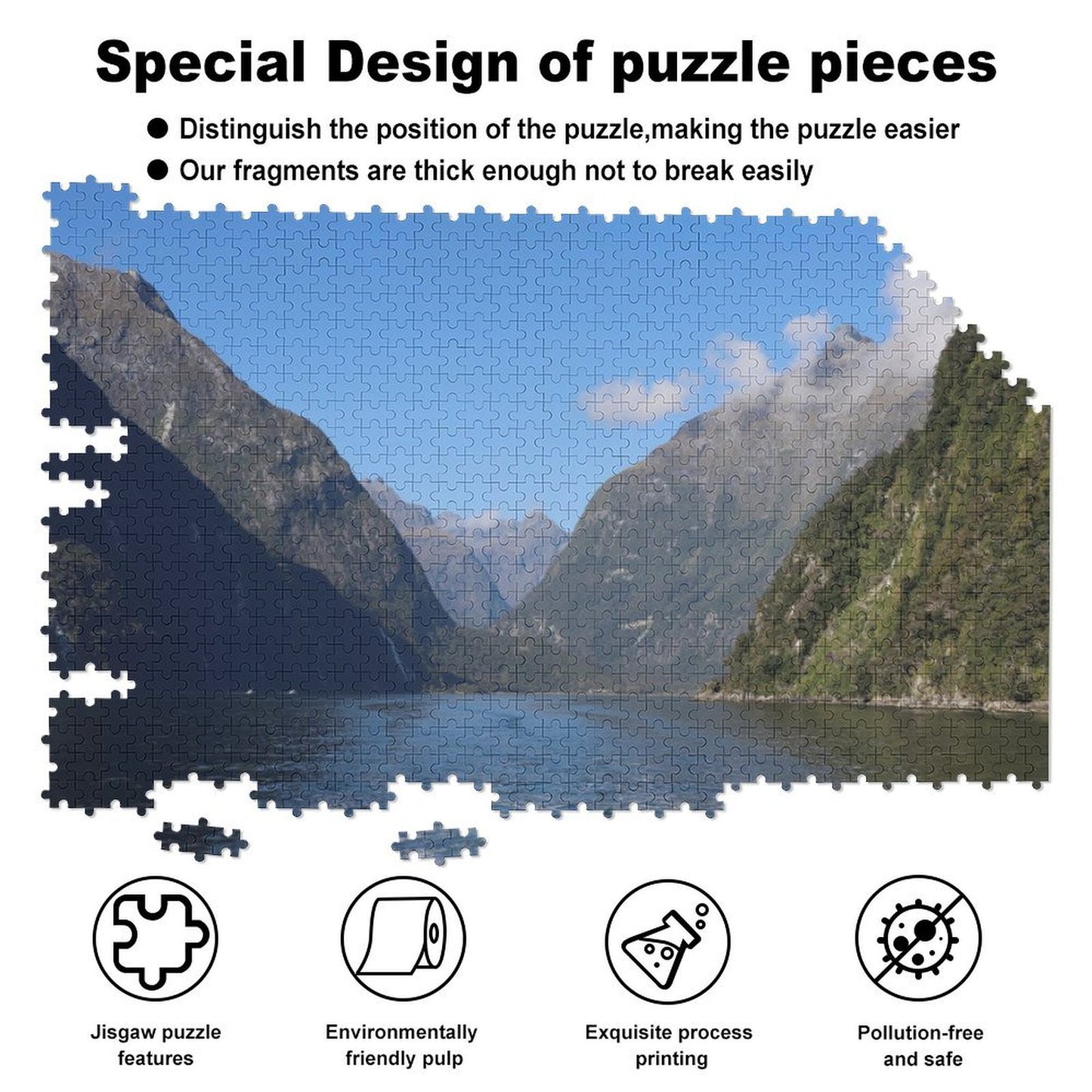 Milford Sound, New Zealand - 1000-Piece Jigsaw Puzzle