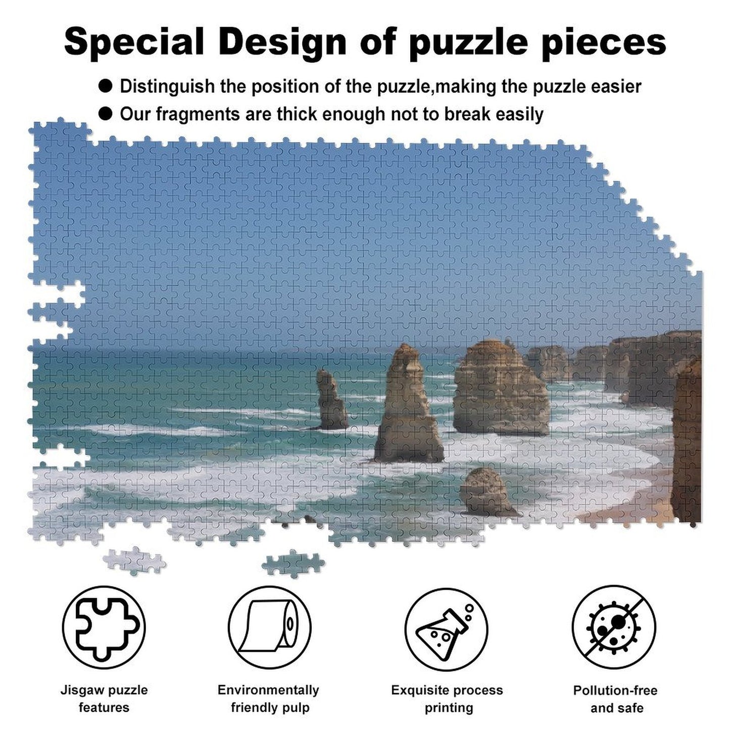 The Twelve Apostles limestone stacks - 1000-Piece Jigsaw Puzzle