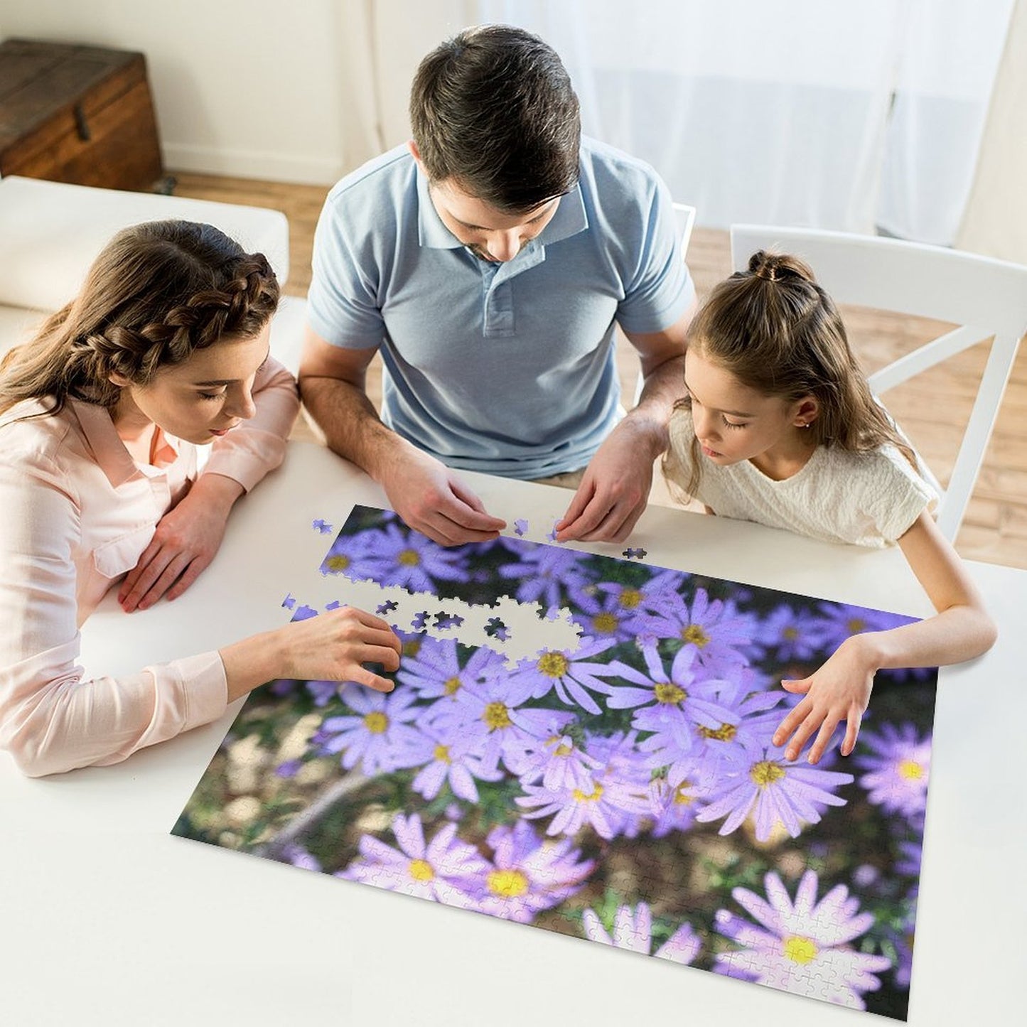 Violet daisies - 1000-Piece Jigsaw Puzzle