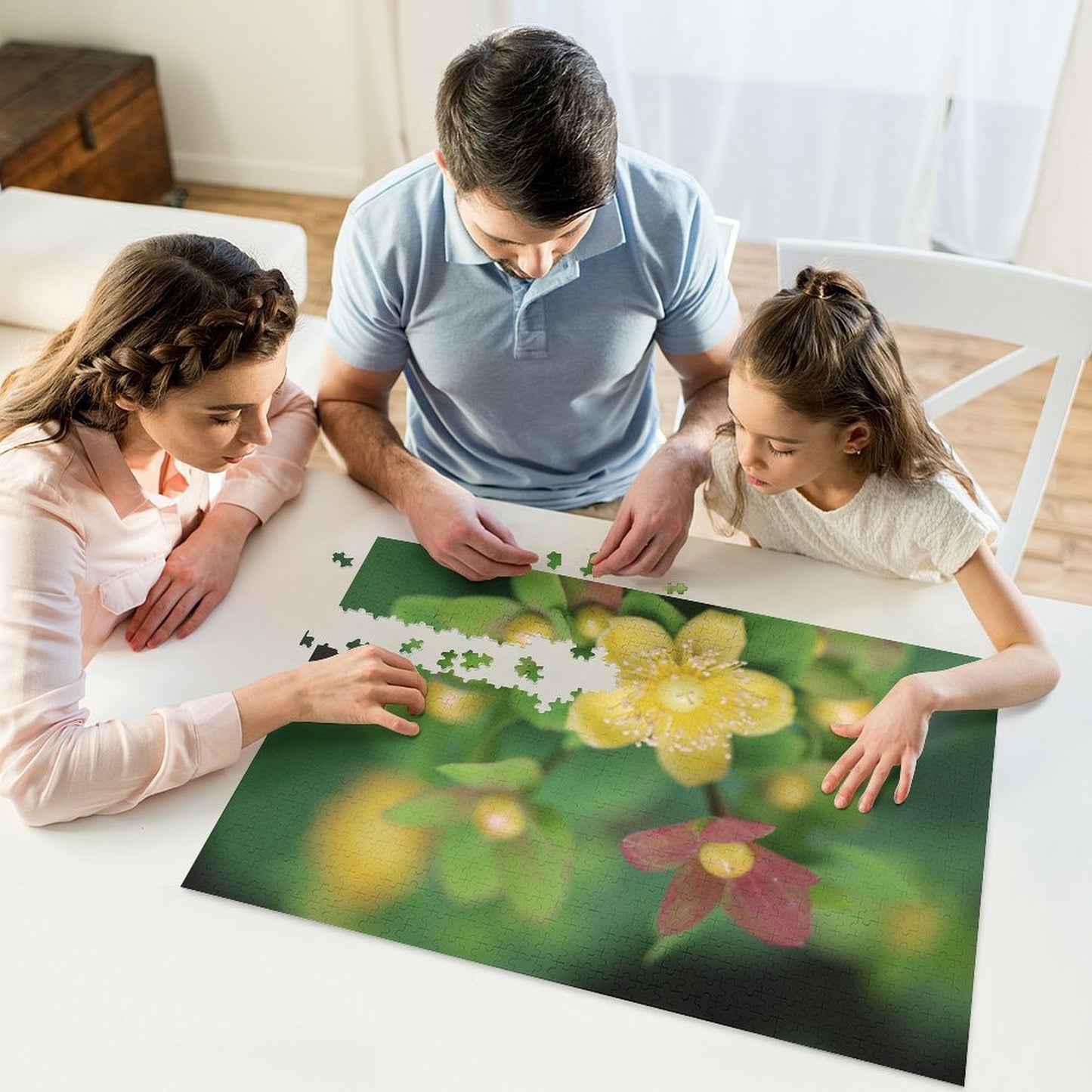 Hypericum androsaemum in bloom - 1000-Piece Jigsaw Puzzle
