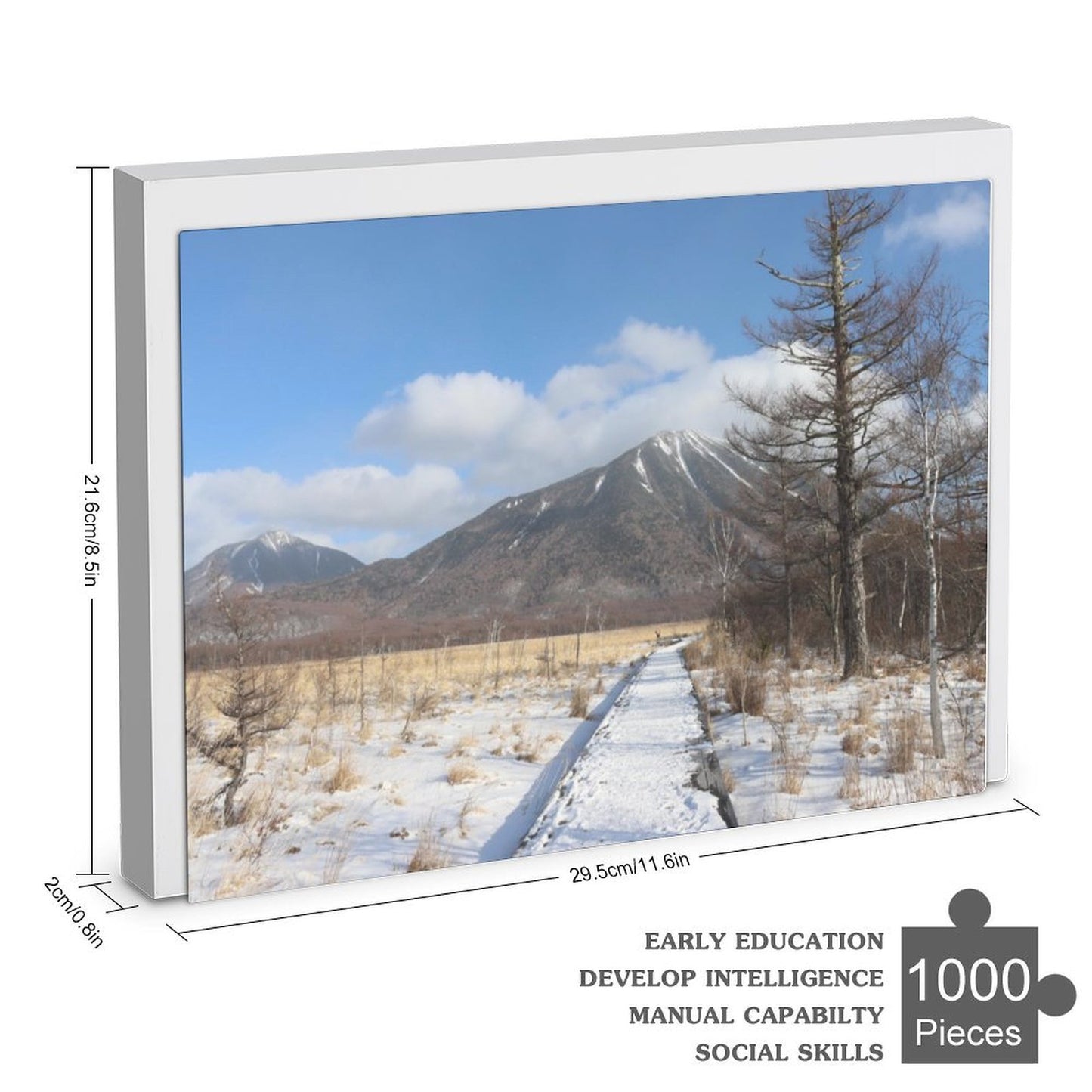 Snowy trail in Nikko - 1000-Piece Jigsaw Puzzle