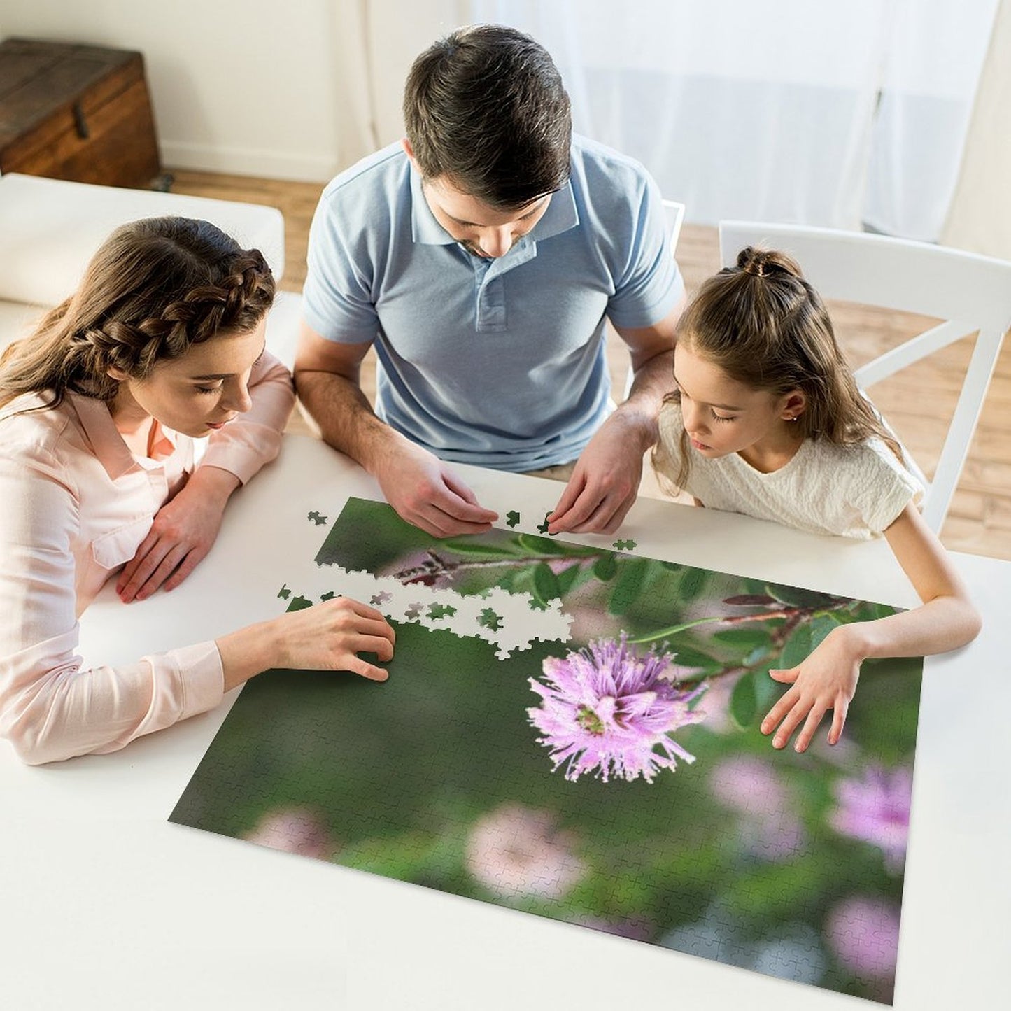 Summer flower - 1000-Piece Wooden Jigsaw Puzzles (Horizontal)
