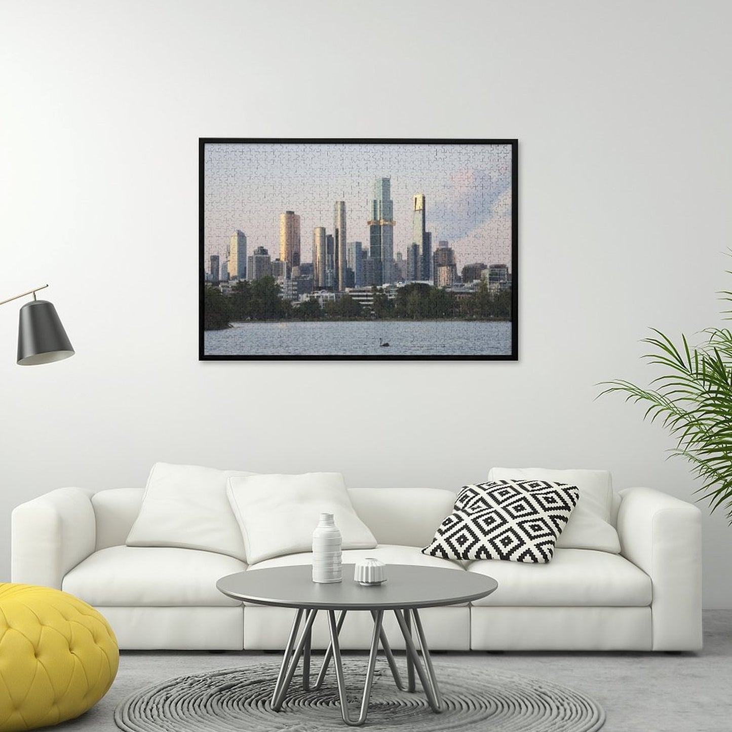 Melbourne skyscrapers by the water - 1000-Piece Jigsaw Puzzle