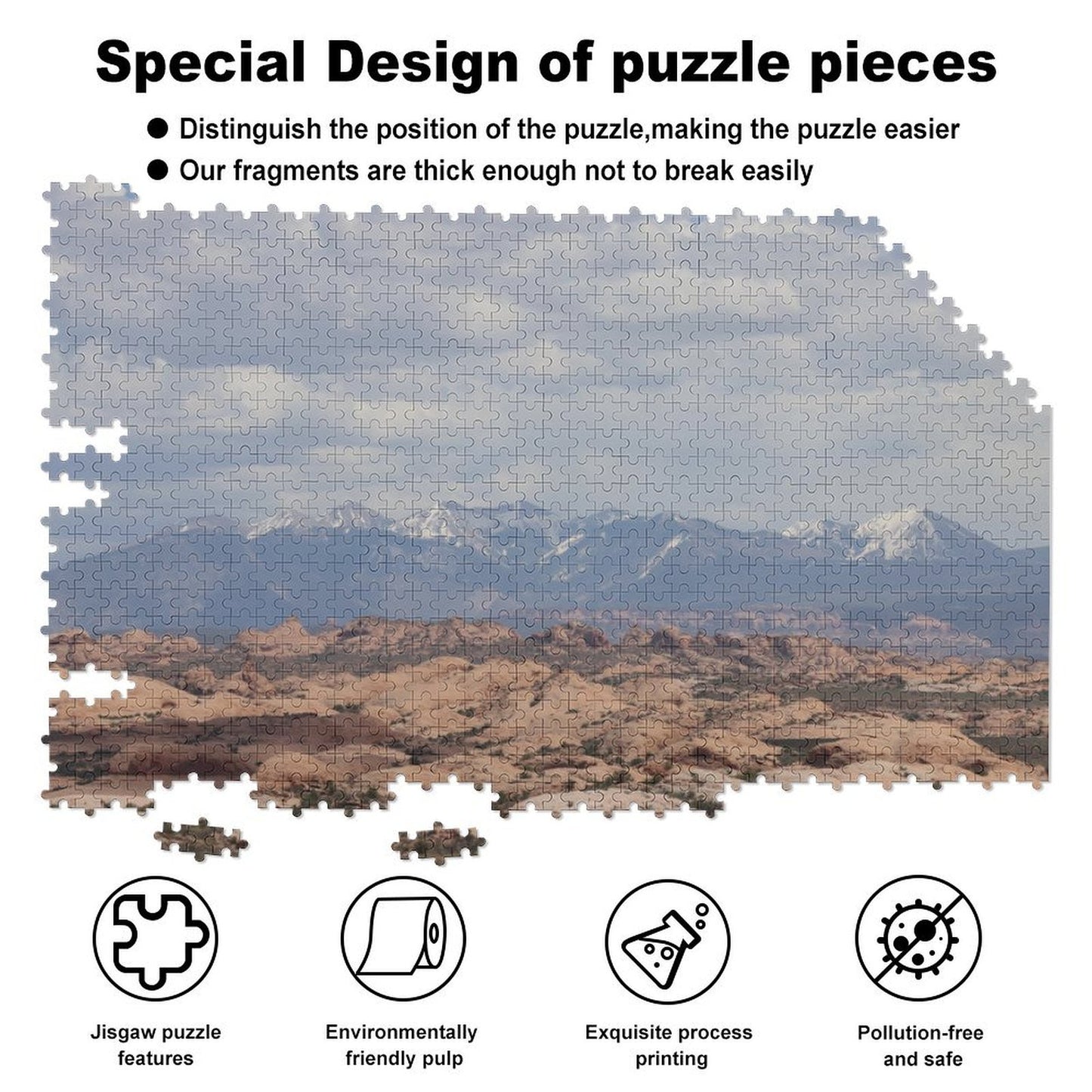 Petrified dunes, Arches National Park - 1000-Piece Jigsaw Puzzle