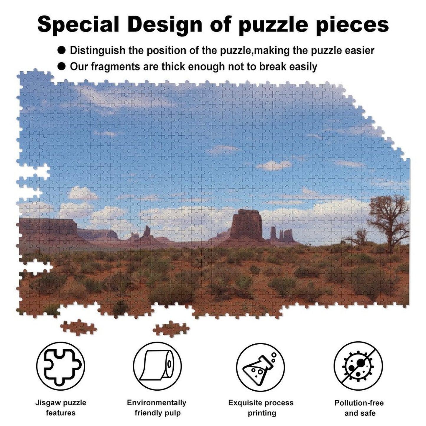 Monument Valley Navajo Tribal Park, America - 1000-Piece Jigsaw Puzzle