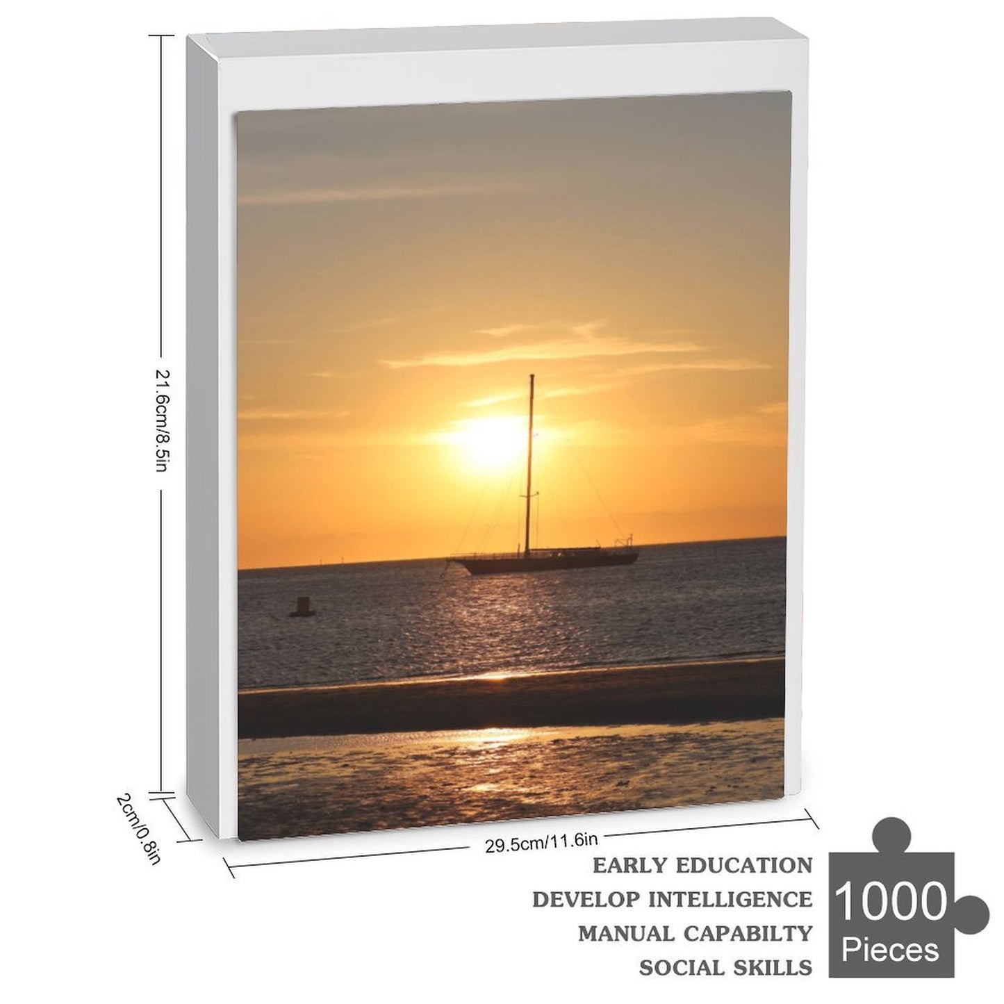 Sailboat at dusk - 1000-Piece Jigsaw Puzzle