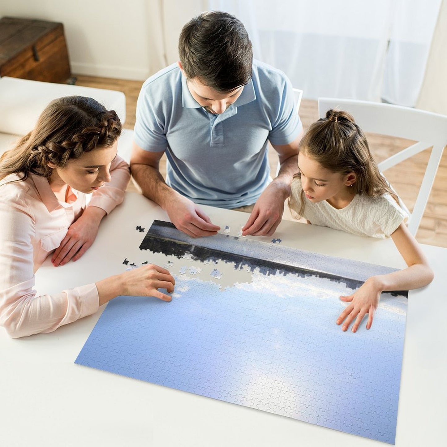 Melbourne skyline from Albert Park - 1000-Piece Jigsaw Puzzle
