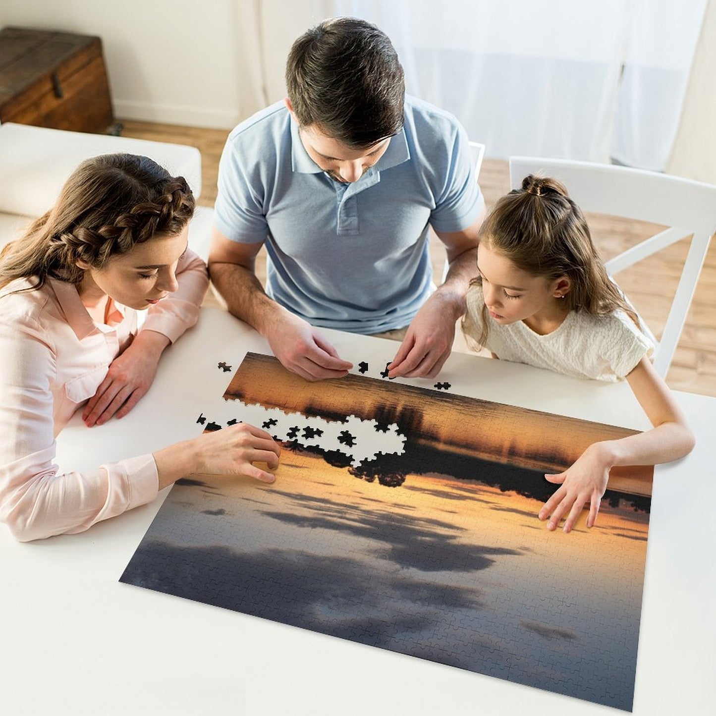 Dusk by the lake - 1000-Piece Jigsaw Puzzle