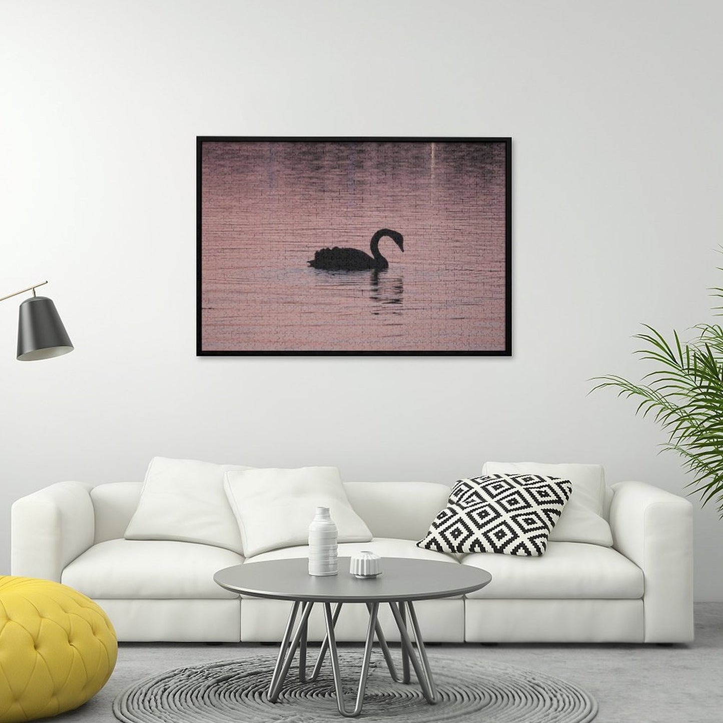 Black swan at dusk - 1000-Piece Jigsaw Puzzle