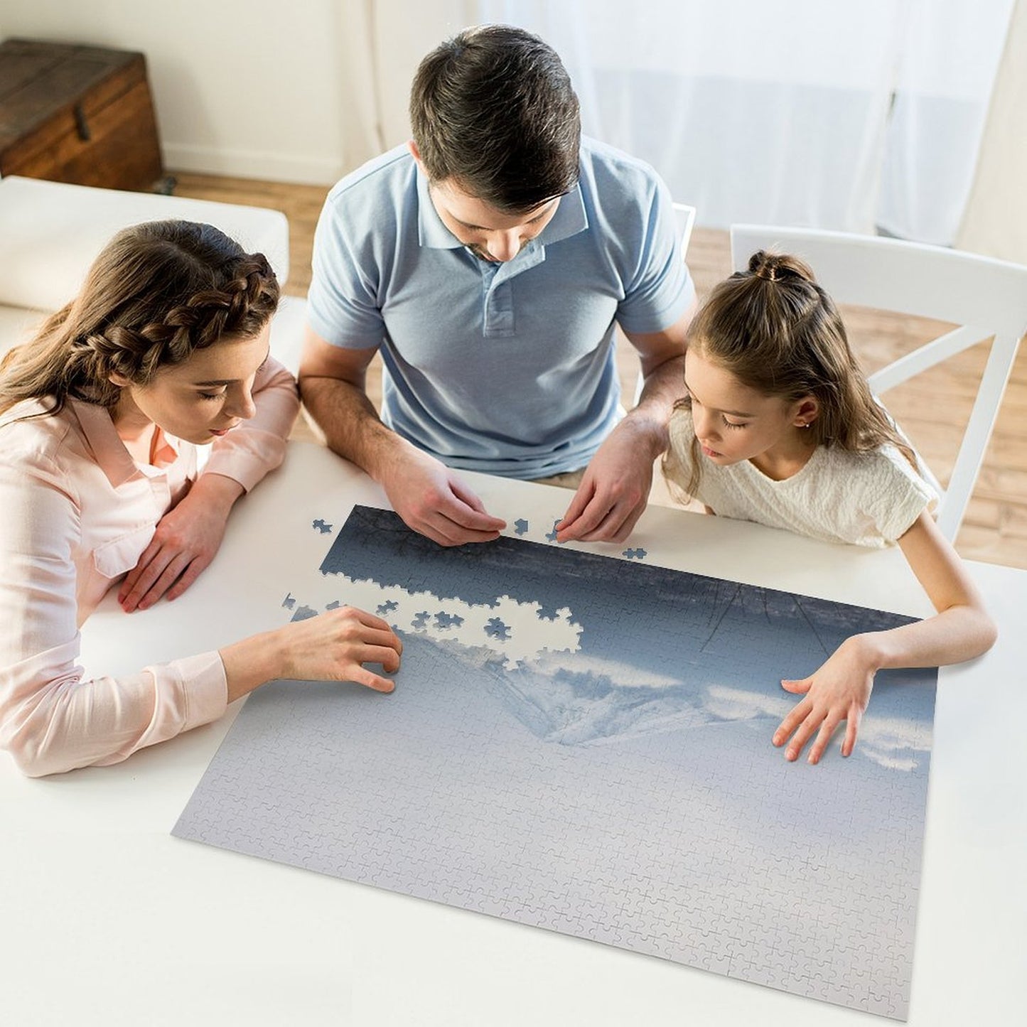 Mount Fuji emerging from the clouds - 1000-Piece Jigsaw Puzzle