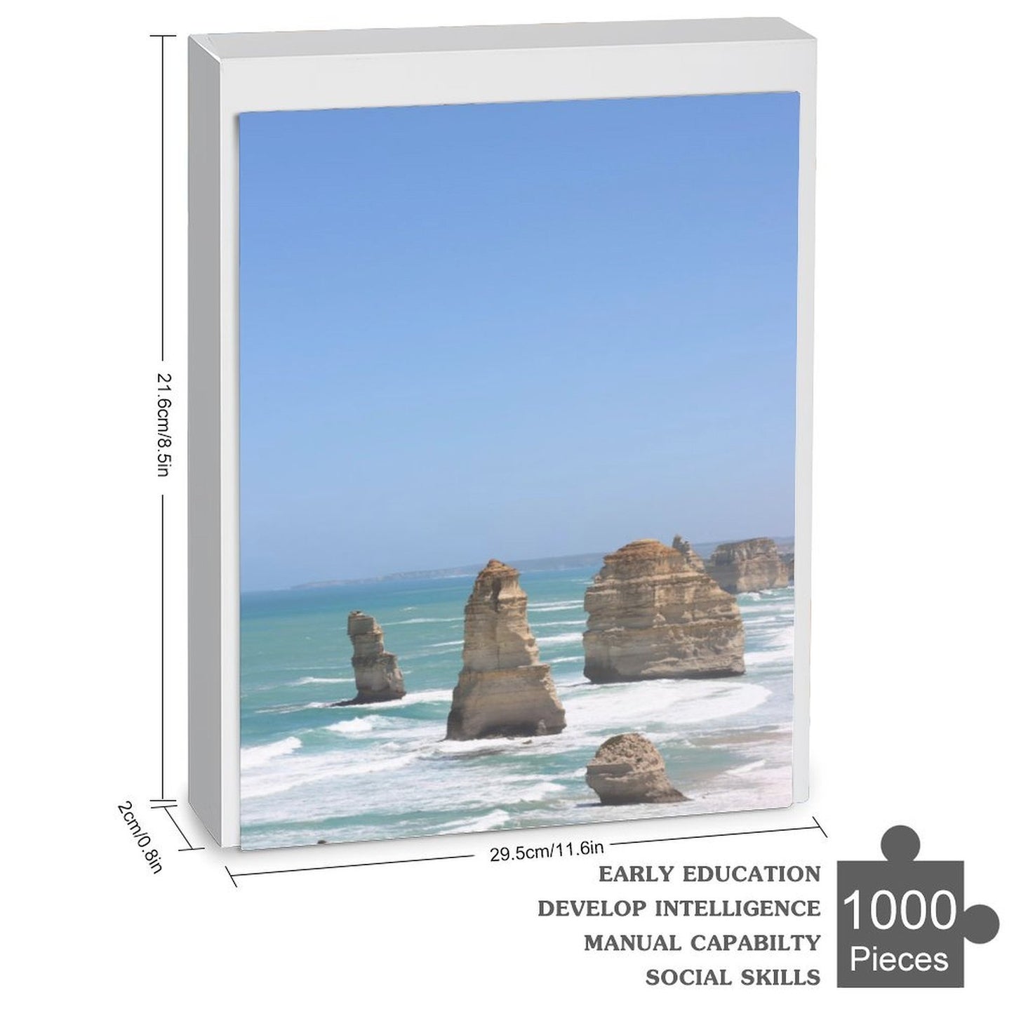 Sunny day on the Great Ocean Road - 1000-Piece Jigsaw Puzzle