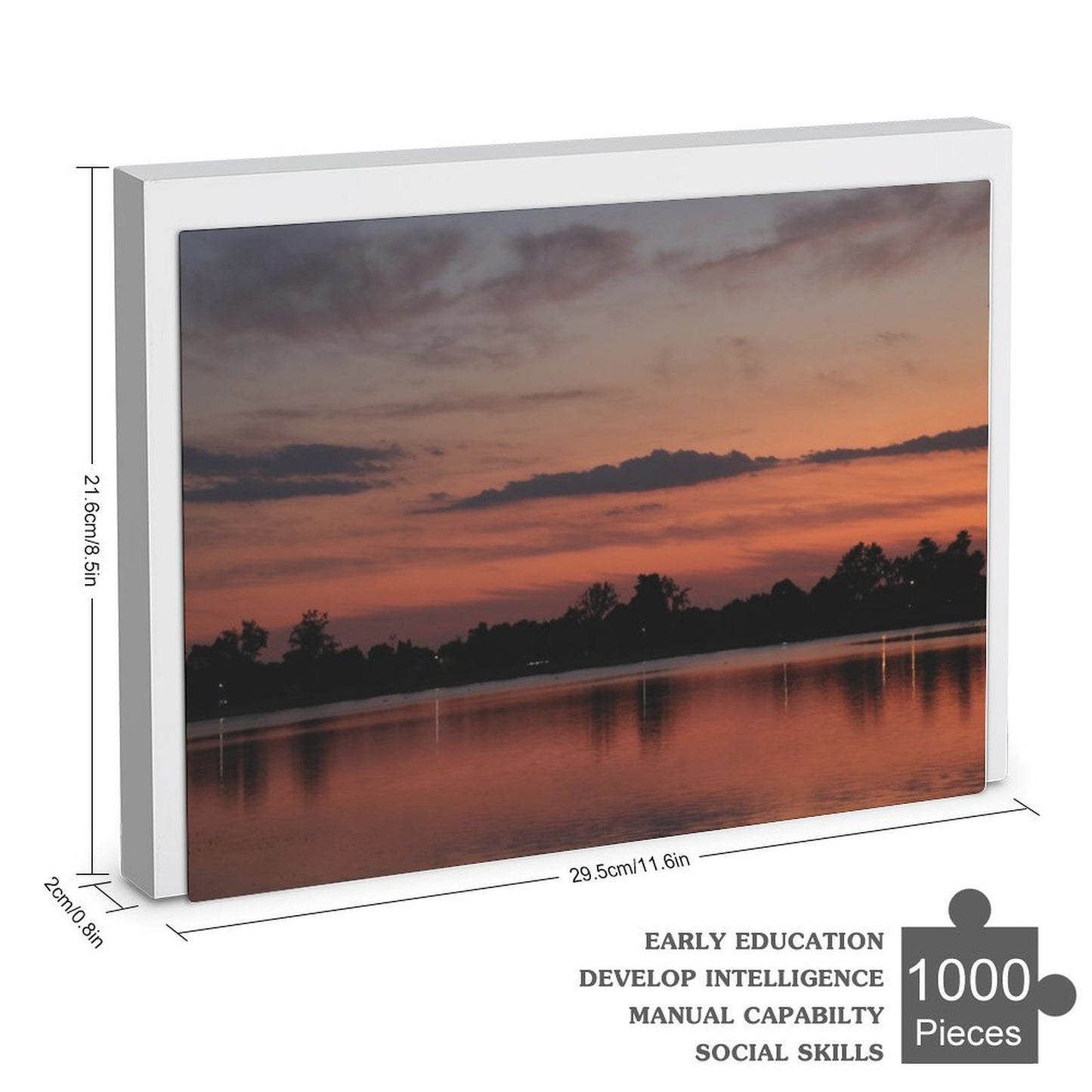 Sunset over Albert Park Lake - 1000-Piece Jigsaw Puzzle