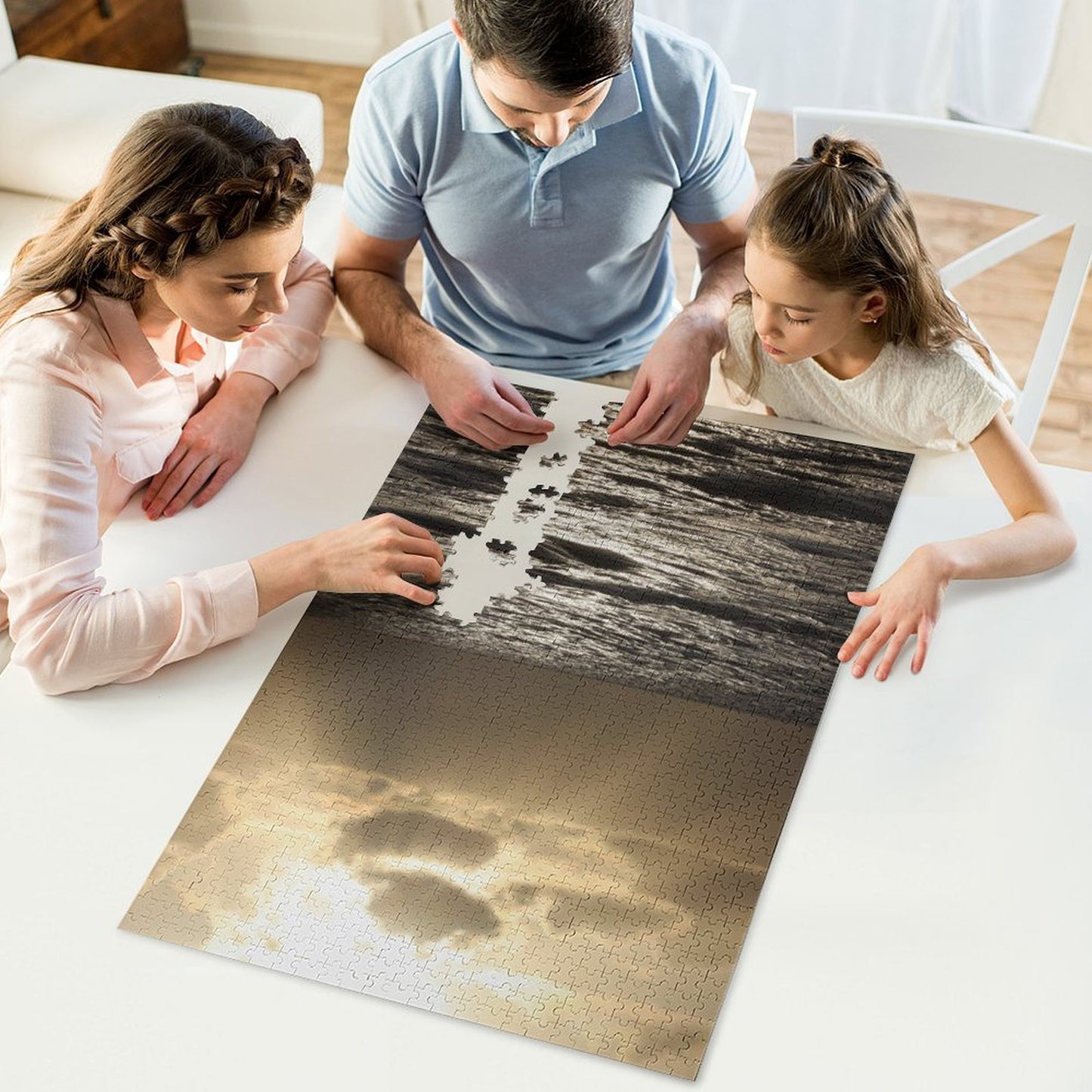 Sun setting over the ocean, Melbourne - 1000-Piece Jigsaw Puzzle