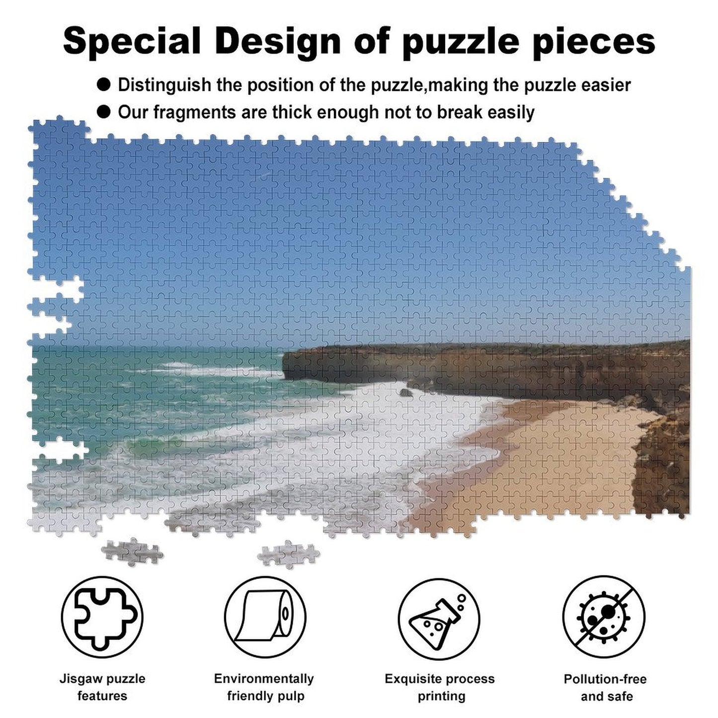 Deserted beach - 1000-Piece Jigsaw Puzzle