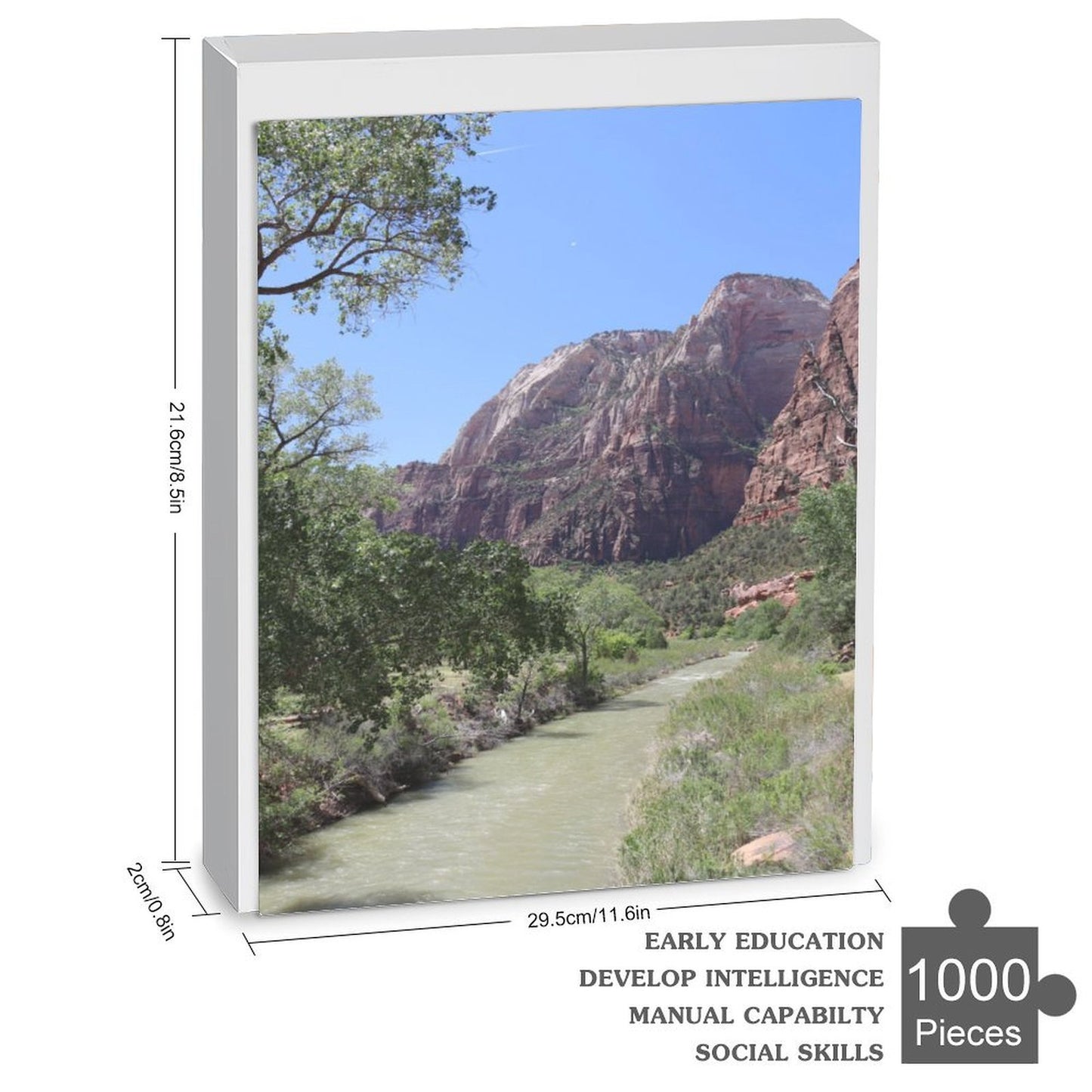 River flowing through Zion National Park - 1000-Piece Jigsaw Puzzle