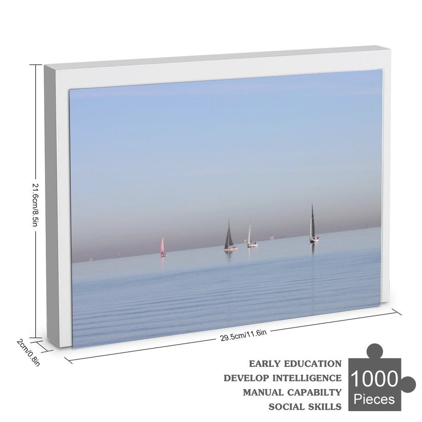 Boats sailing in the bay - 1000-Piece Jigsaw Puzzle