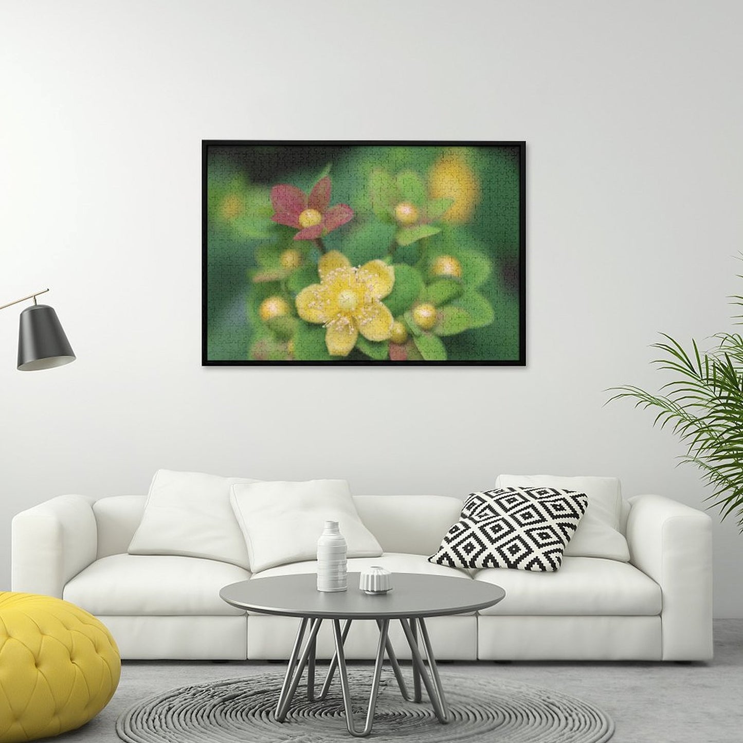 Hypericum androsaemum in bloom - 1000-Piece Jigsaw Puzzle