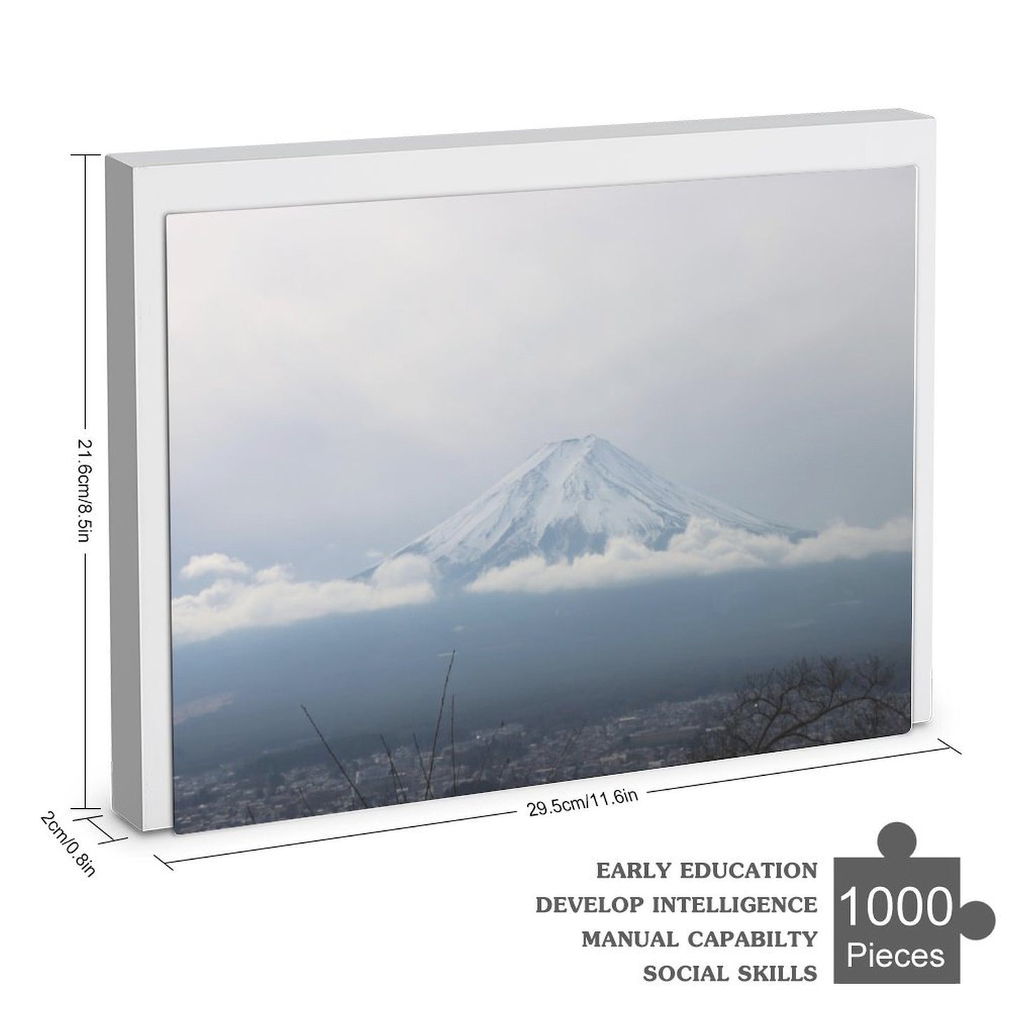 Mount Fuji emerging from the clouds - 1000-Piece Jigsaw Puzzle