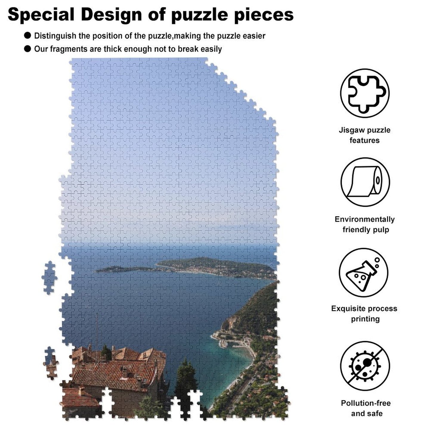 Eze, South of France - 1000-Piece Jigsaw Puzzle