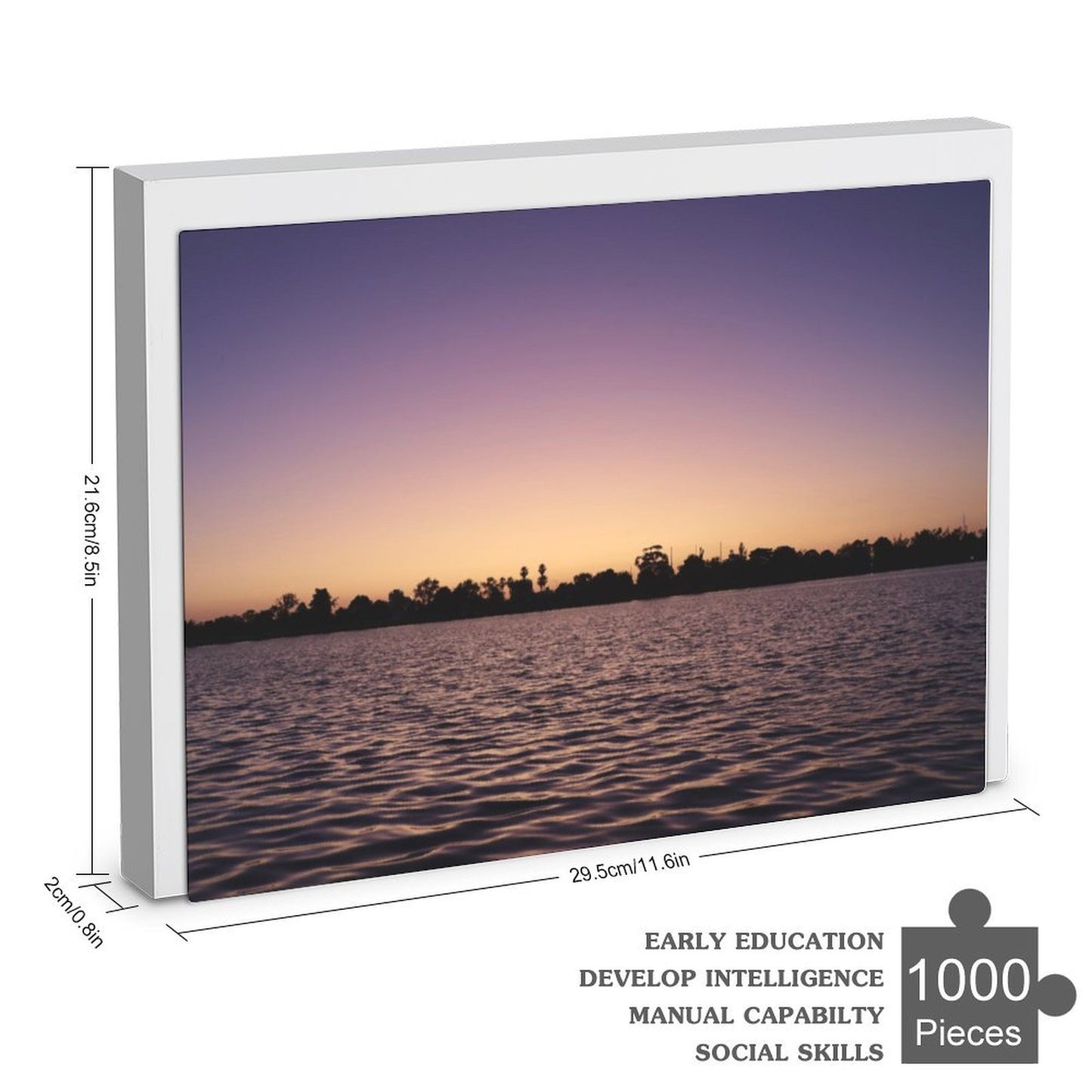 Sunset by the lake, Australia - 1000-Piece Jigsaw Puzzle