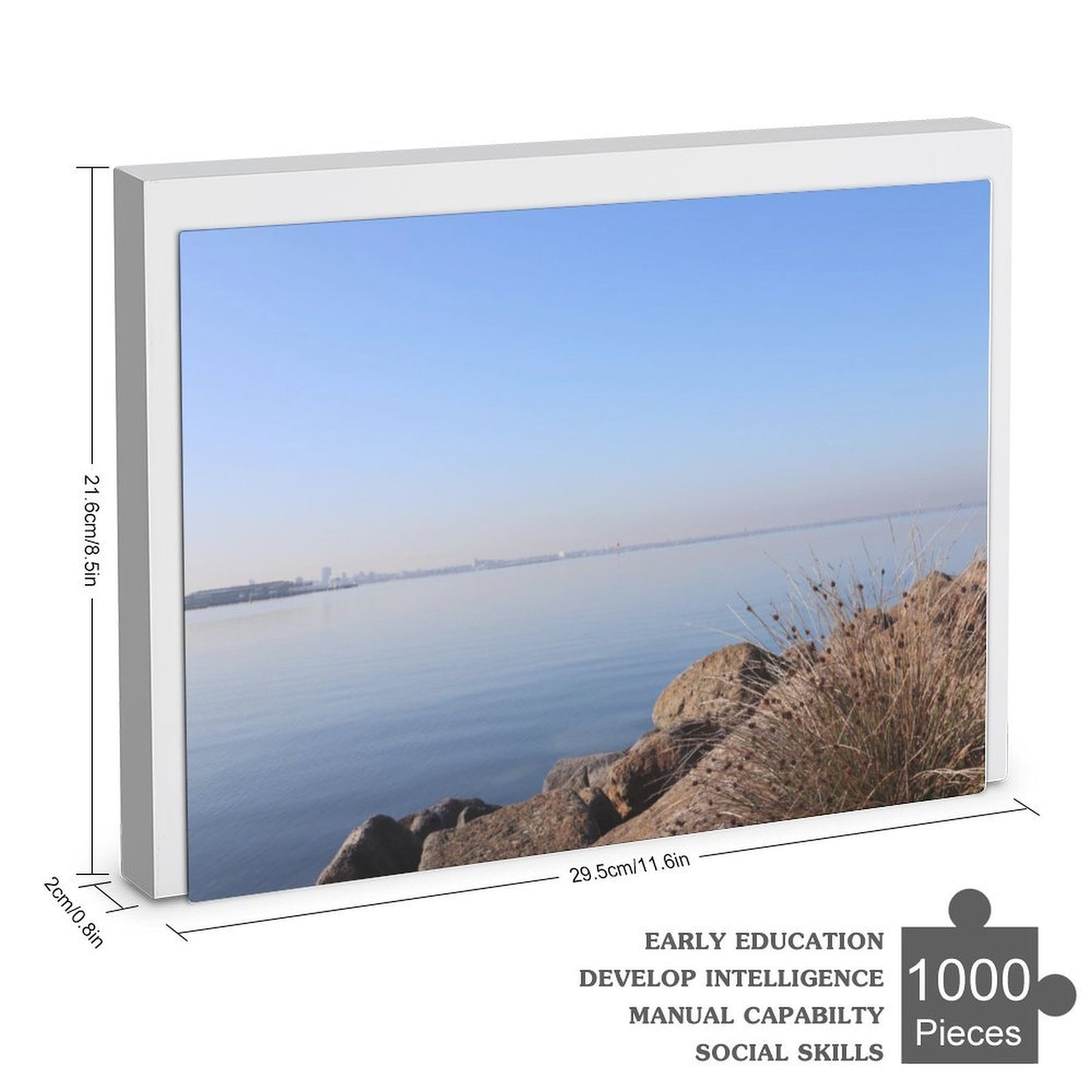Port Melbourne morning stillness - 1000-Piece Jigsaw Puzzle