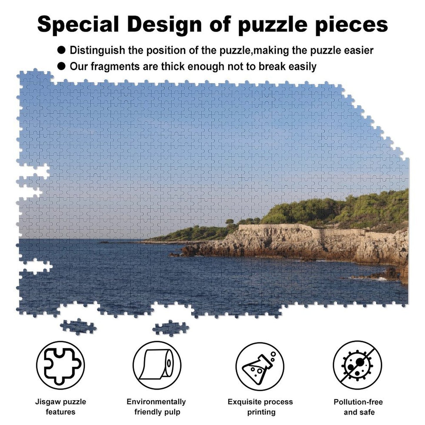 Antibes coastline - 1000-Piece Jigsaw Puzzle