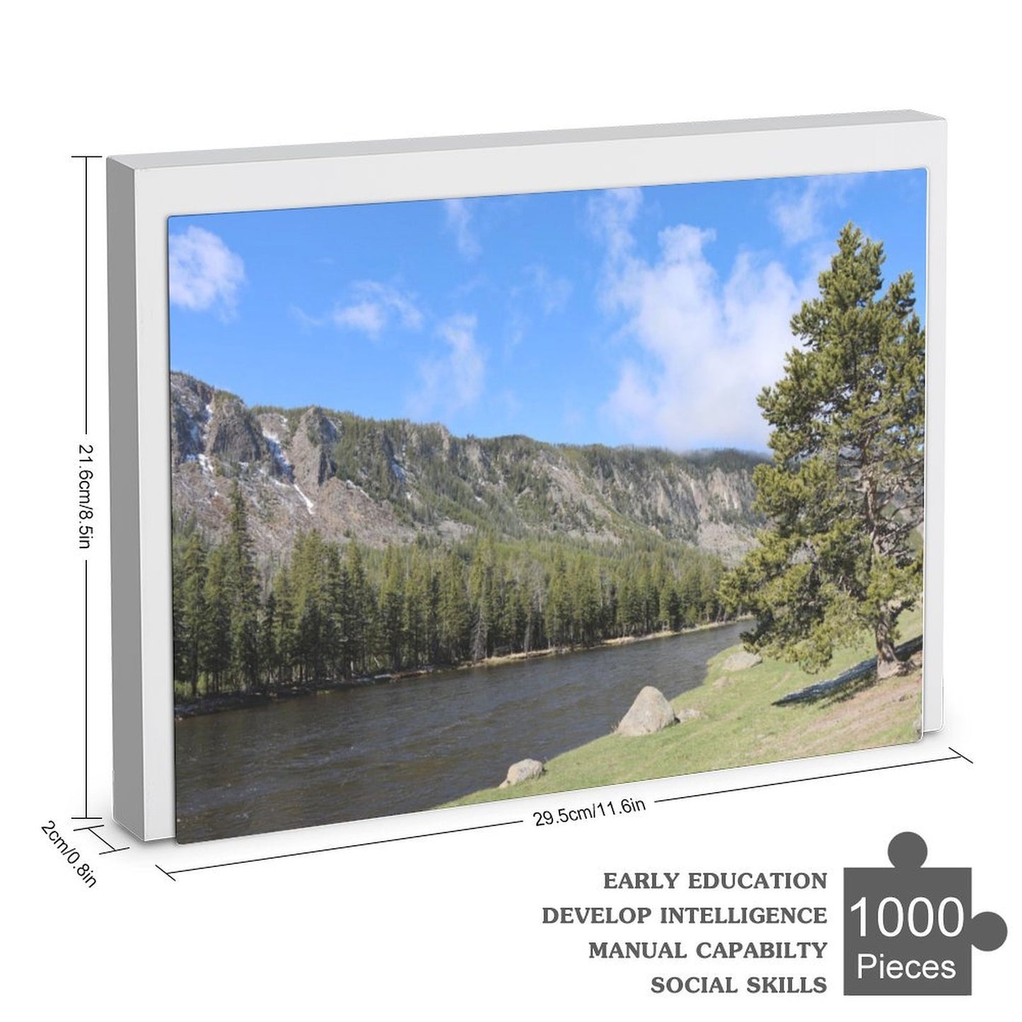 River flowing through Yellowstone National Park - 1000-Piece Jigsaw Puzzle