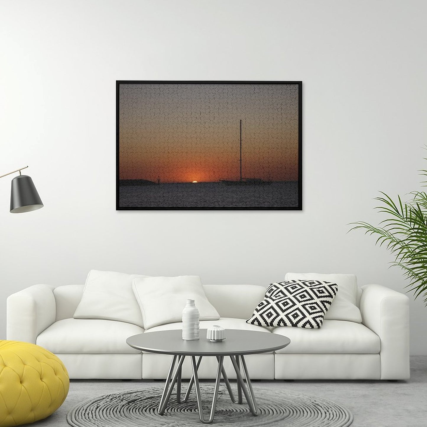 Sailboat at sunset, Melbourne - 1000-Piece Jigsaw Puzzle