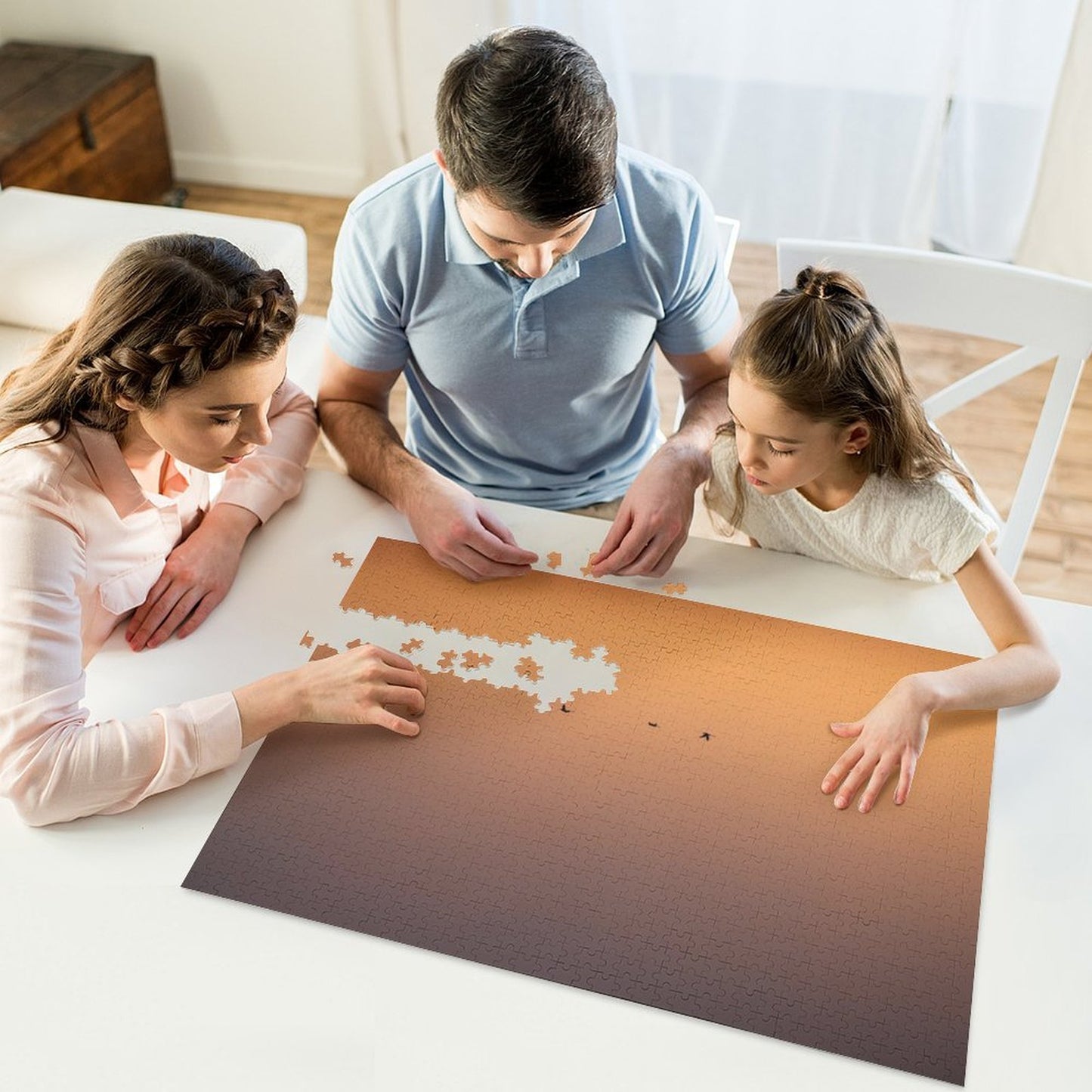 Birds flying into the sunset - 1000-Piece Jigsaw Puzzle