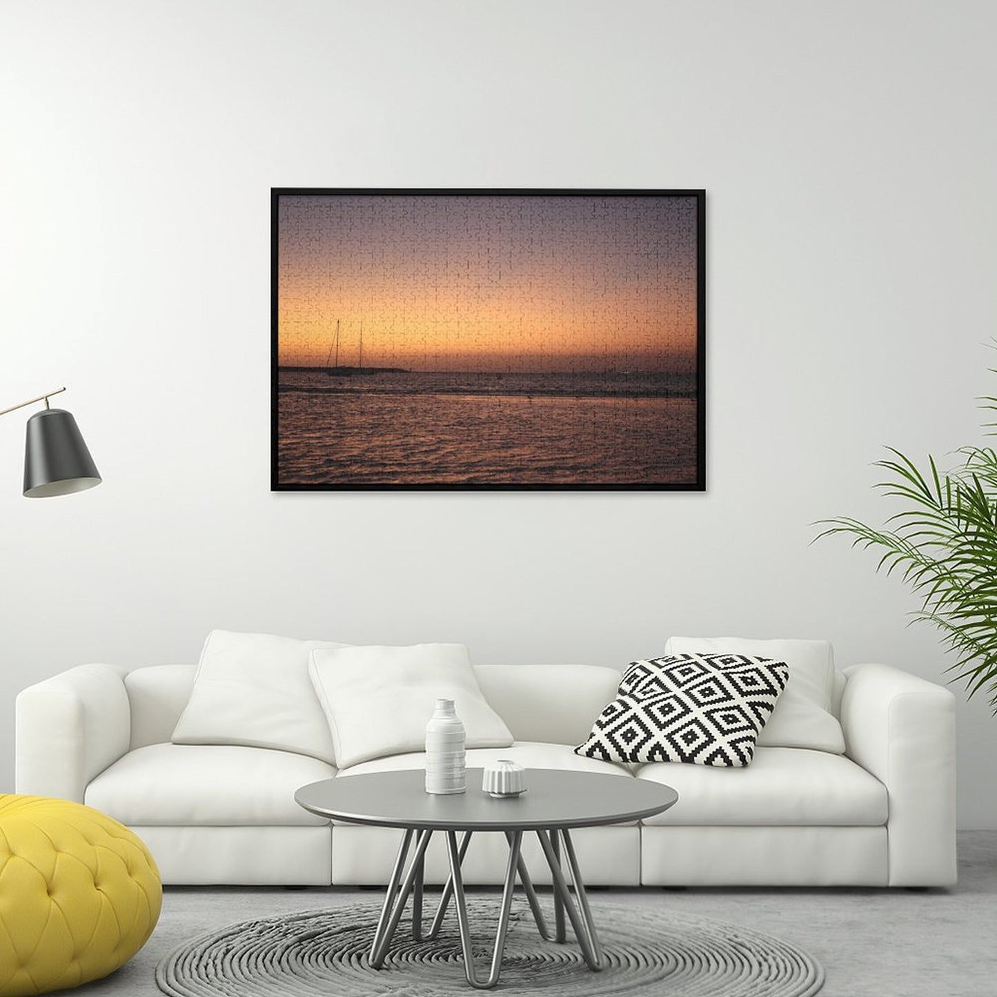 Sailboats in the sunset, Melbourne - 1000-Piece Wooden Jigsaw Puzzles (Horizontal)
