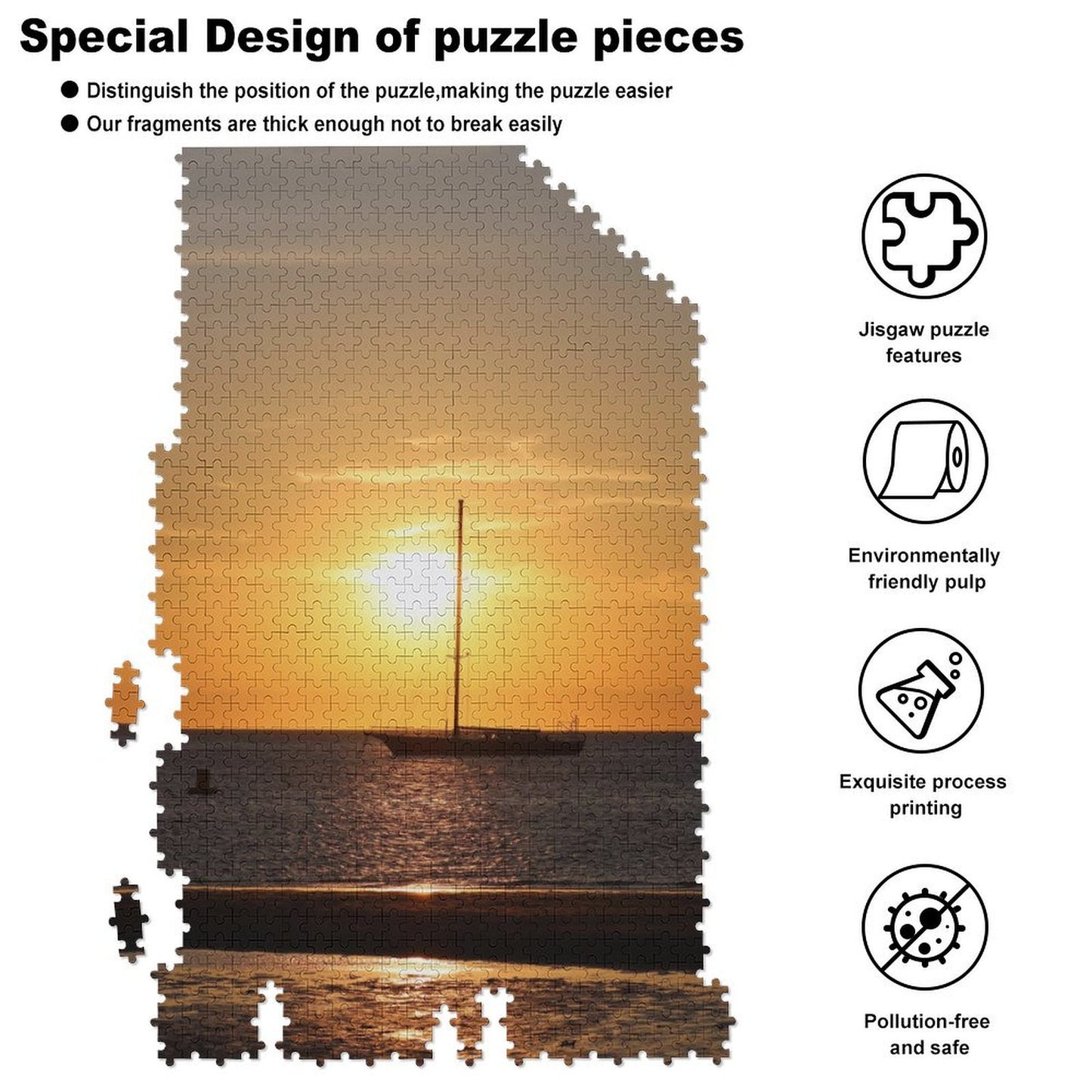 Sailboat at dusk - 1000-Piece Jigsaw Puzzle