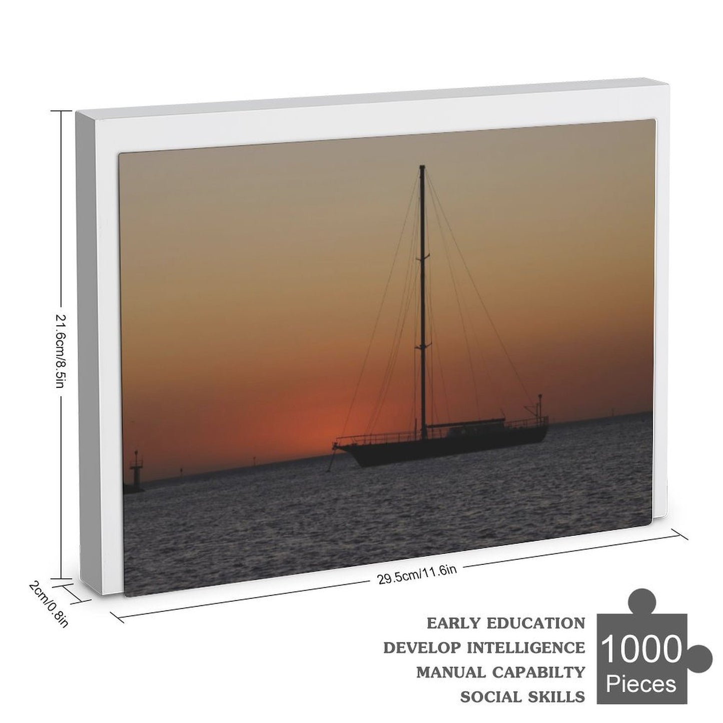Sailboat at sunset - 1000-Piece Jigsaw Puzzle
