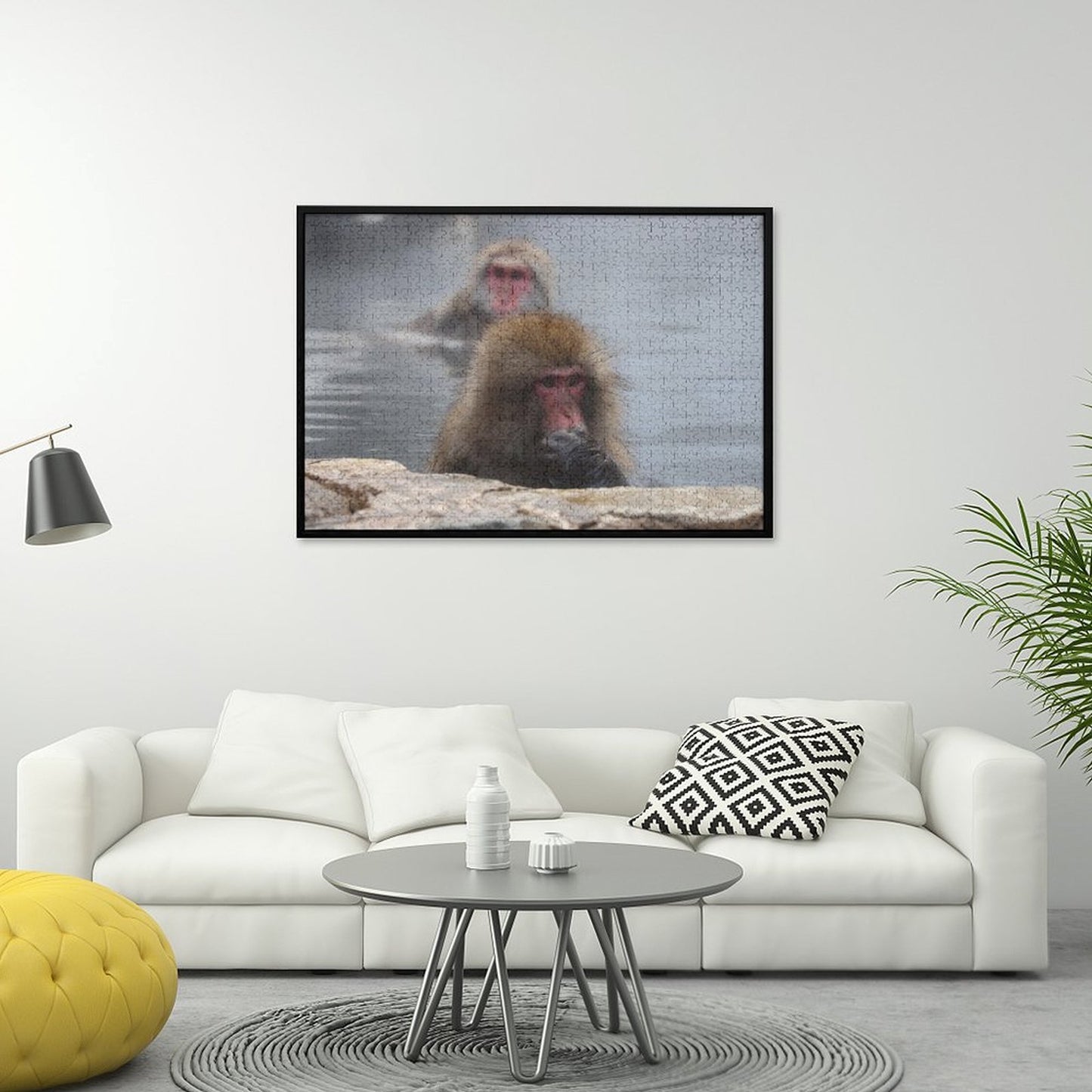 Snow monkeys in an onsen - 1000-Piece Jigsaw Puzzle