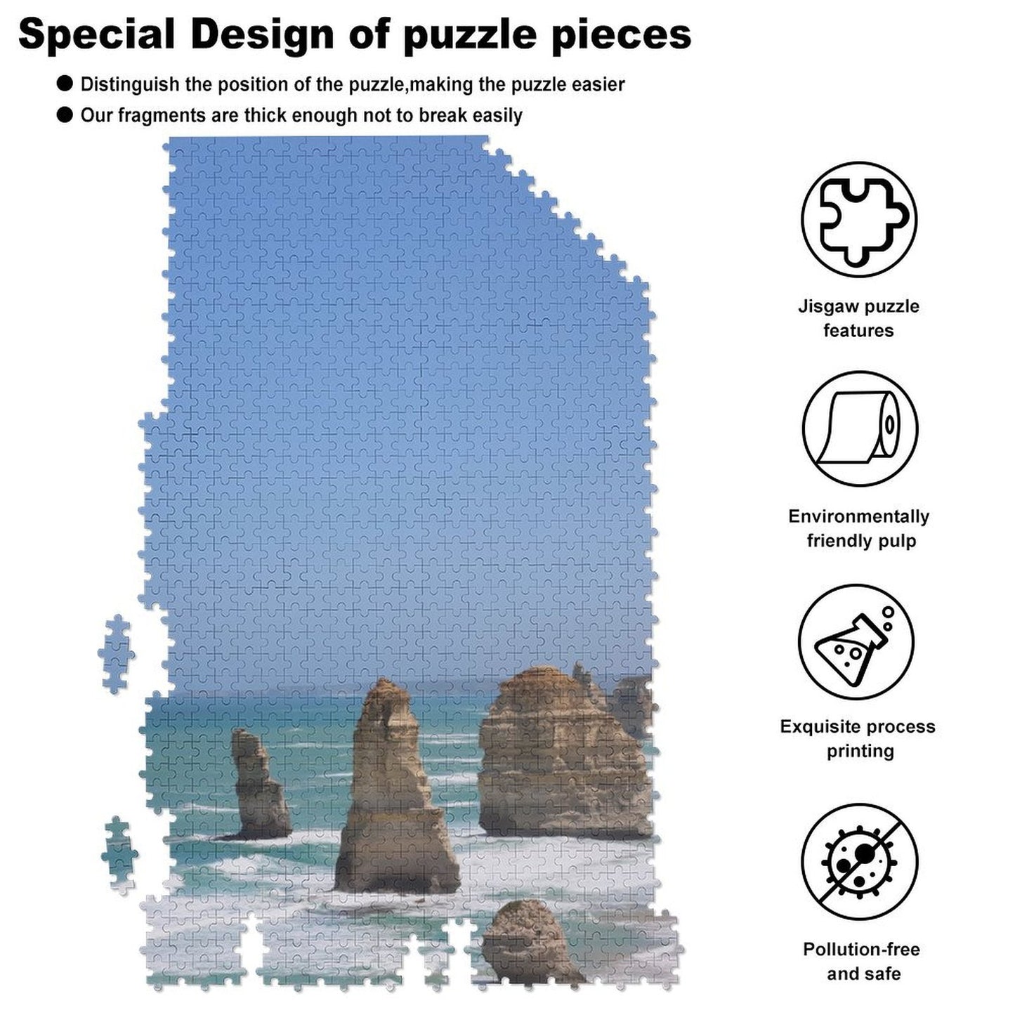 Sunny day on the Great Ocean Road - 1000-Piece Jigsaw Puzzle