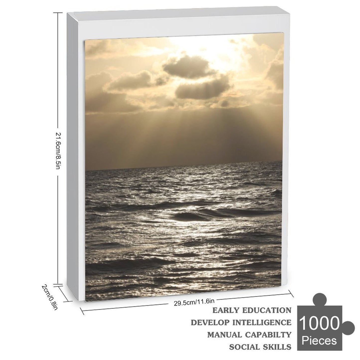 Sun setting over the ocean, Melbourne - 1000-Piece Jigsaw Puzzle