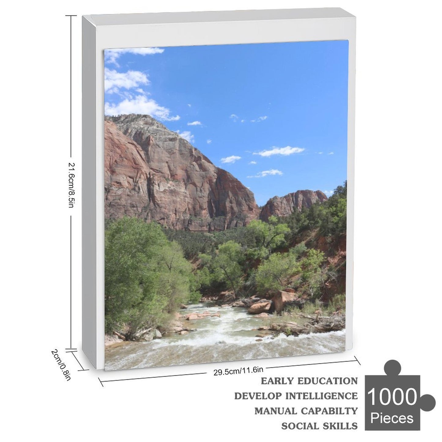 River flowing, Zion National Park - 1000-Piece Jigsaw Puzzle