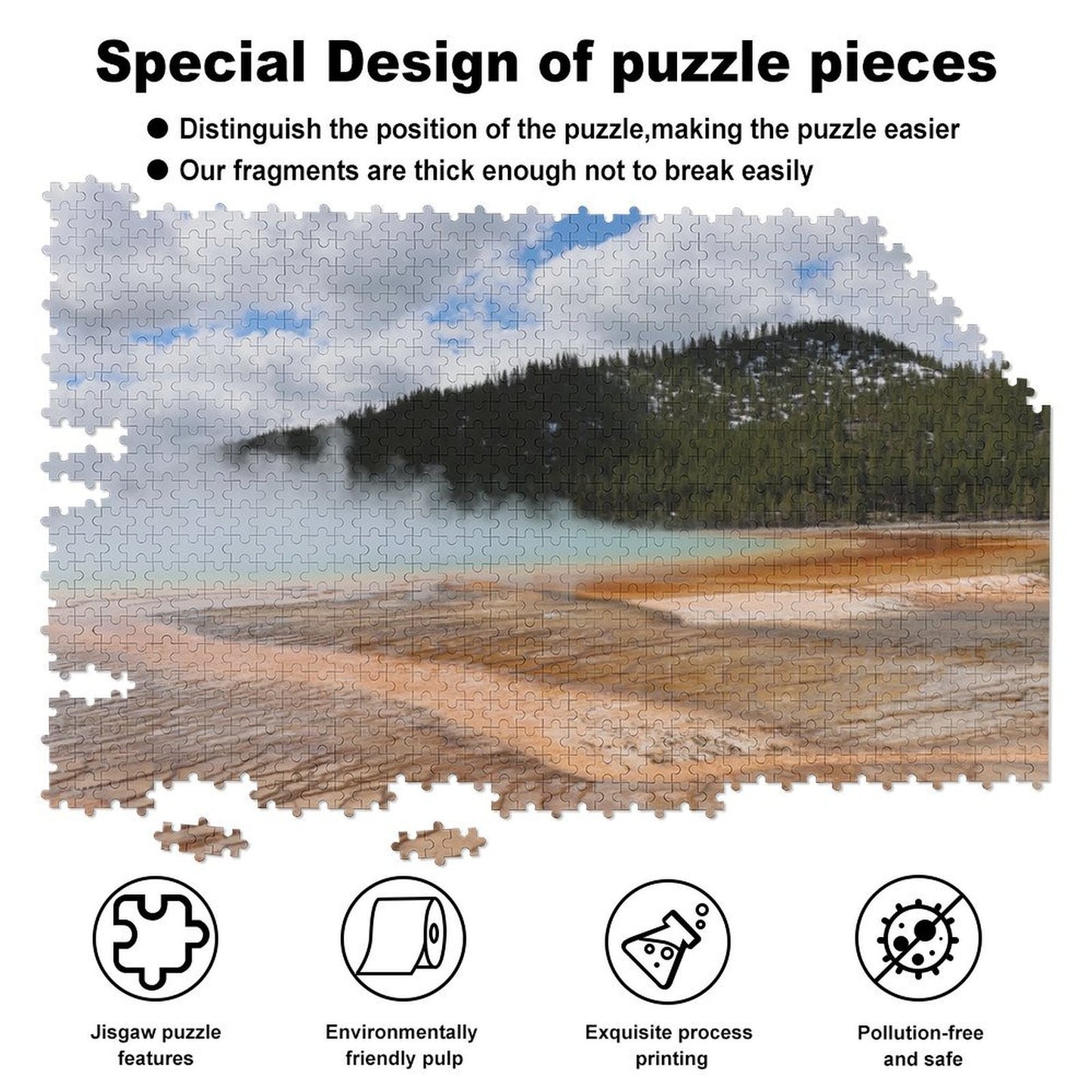 Yellowstone National Park hot spring - 1000-Piece Jigsaw Puzzle