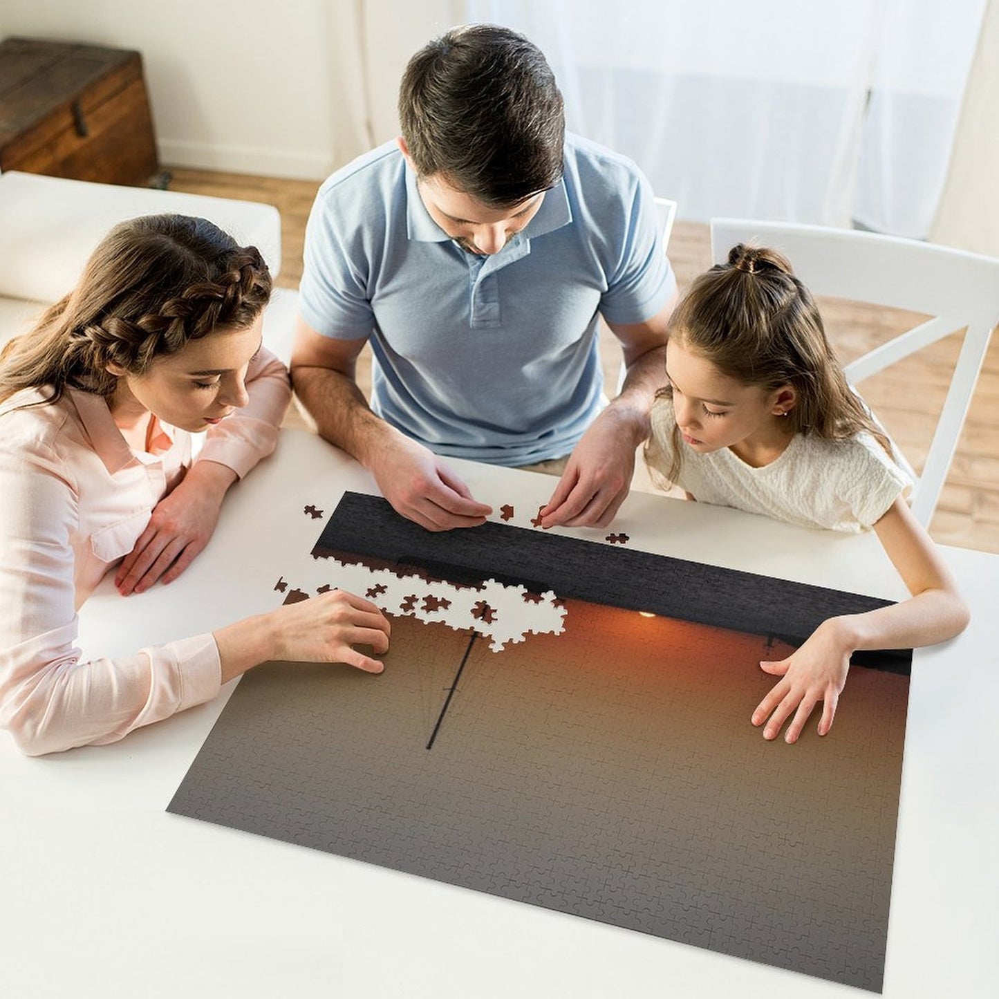 Sailboat at sunset, Melbourne - 1000-Piece Jigsaw Puzzle