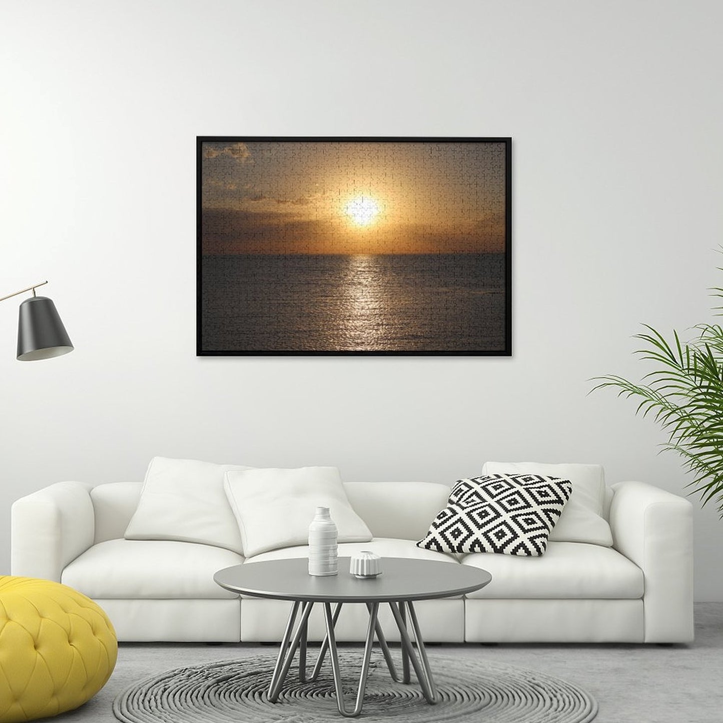 Sun setting over the horizon - 1000-Piece Jigsaw Puzzle