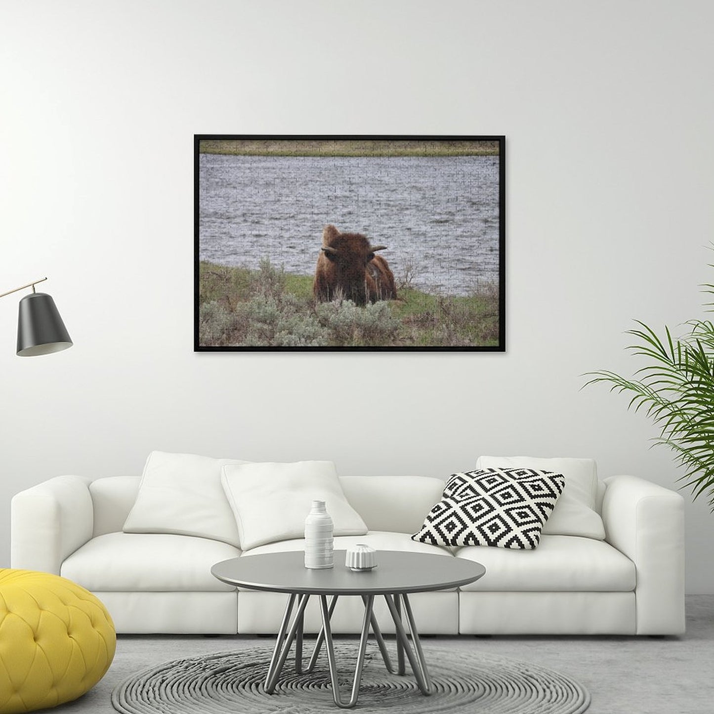 Bison by the river - 1000-Piece Jigsaw Puzzle