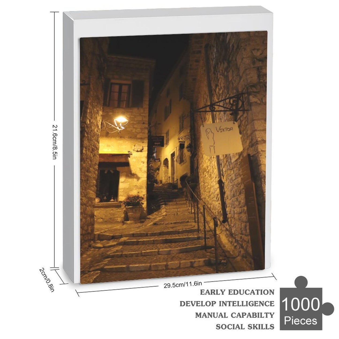 Saint-Paul de Vence by night - 1000-Piece Jigsaw Puzzle