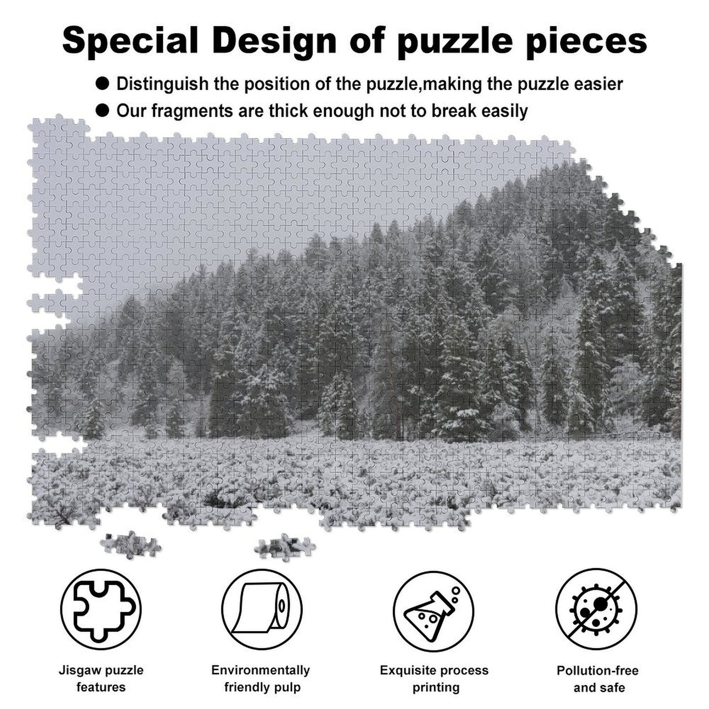 Grand Teton National Park under the snow - 1000-Piece Jigsaw Puzzle