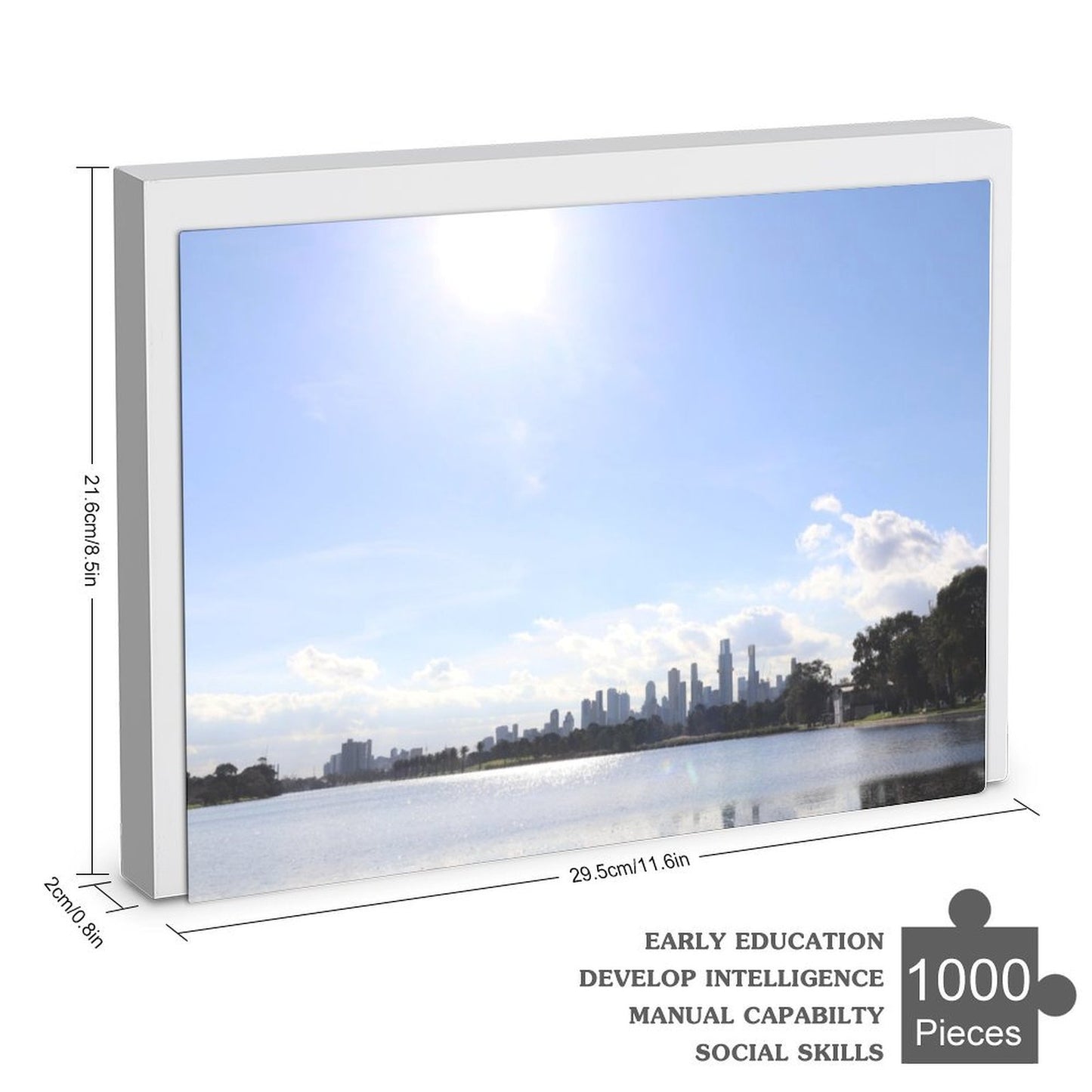 Melbourne skyline from Albert Park - 1000-Piece Jigsaw Puzzle