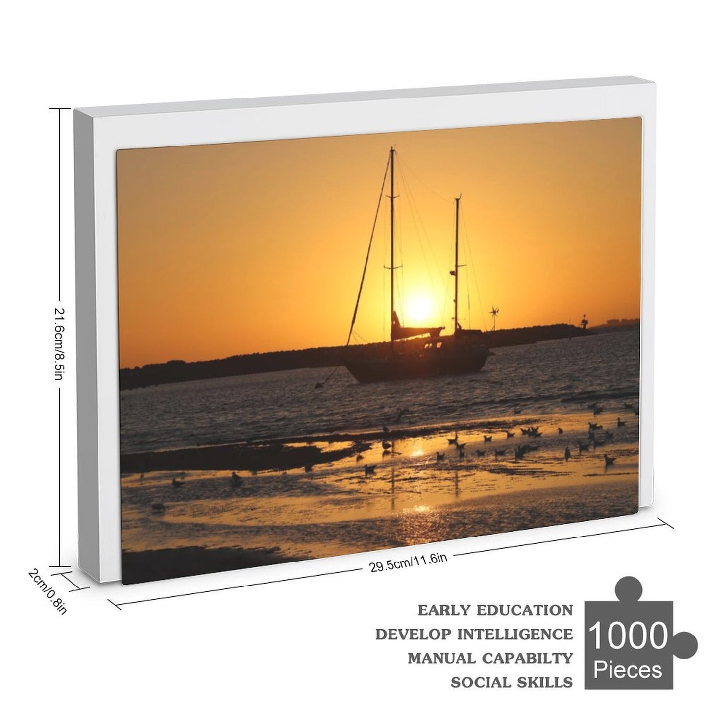 Sun setting over the Marina, St Kilda - 1000-Piece Jigsaw Puzzle