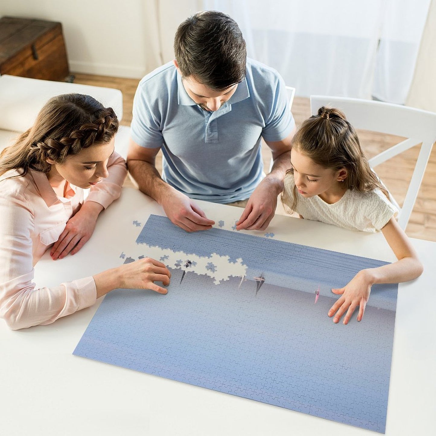 Boats sailing in the bay - 1000-Piece Jigsaw Puzzle