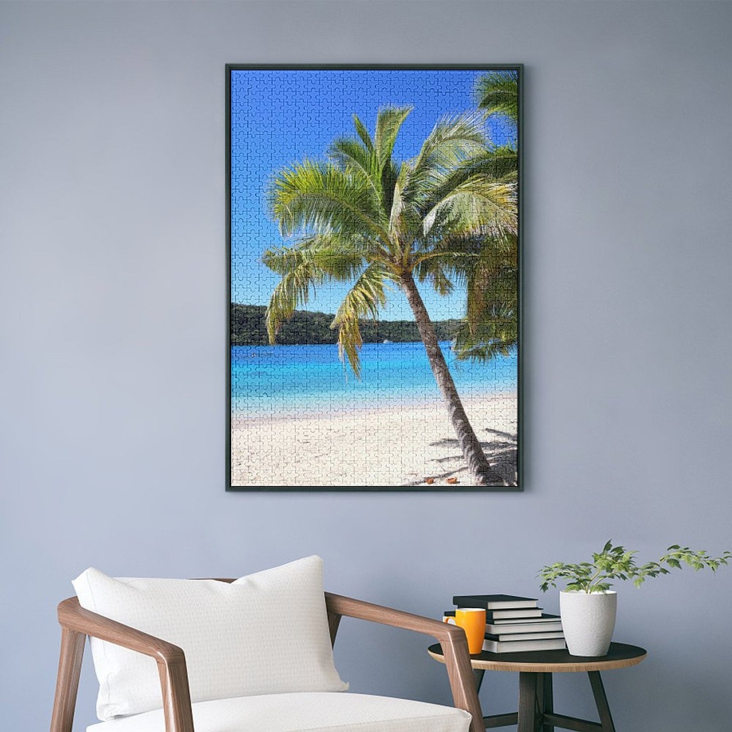 Palm tree by the water, Fiji - 1000-Piece Jigsaw Puzzle