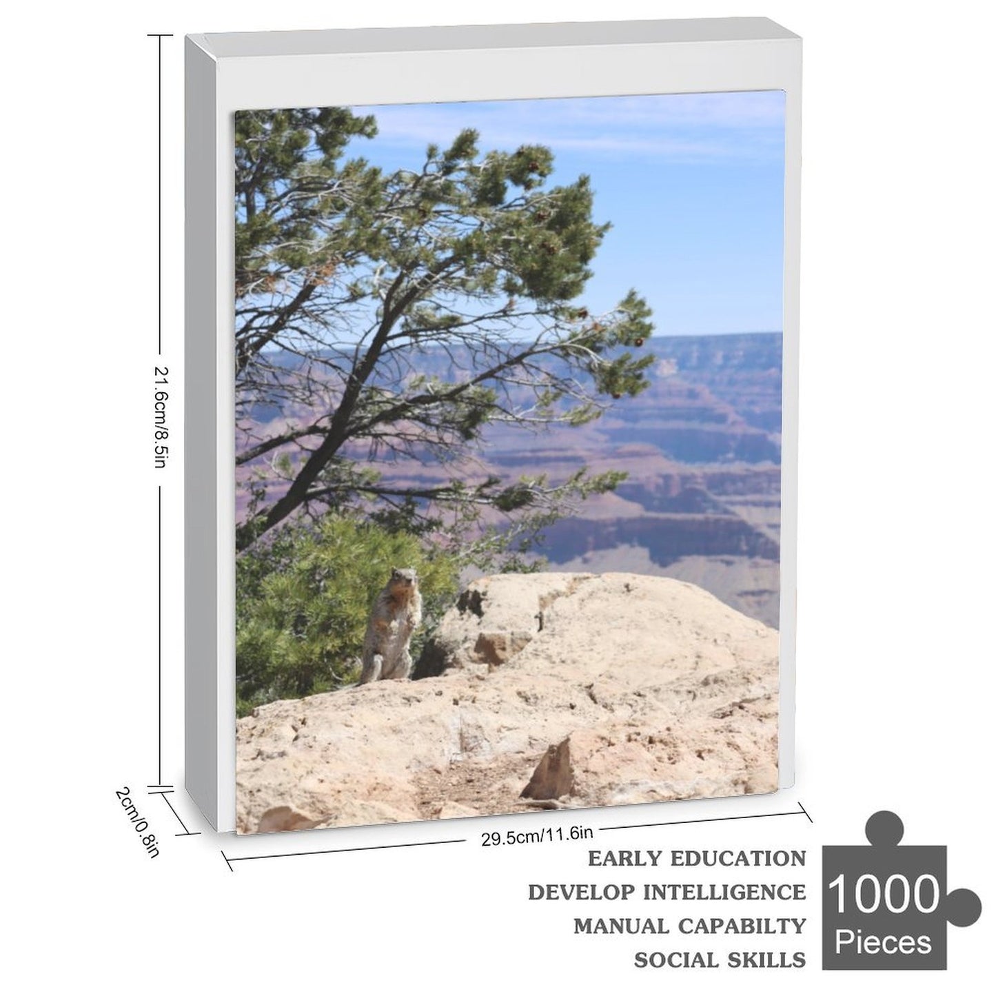 Squirrel by the canyon - 1000-Piece Jigsaw Puzzle