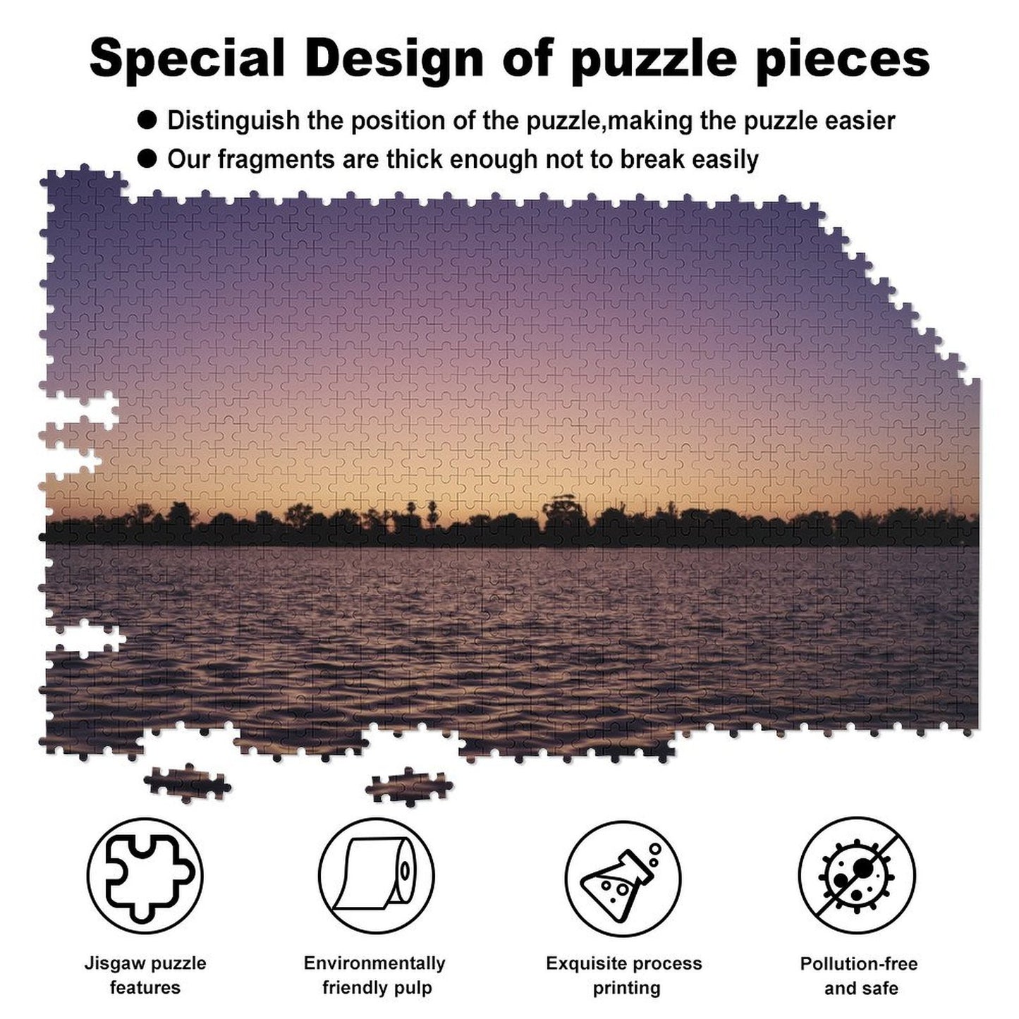 Sunset by the lake, Australia - 1000-Piece Jigsaw Puzzle