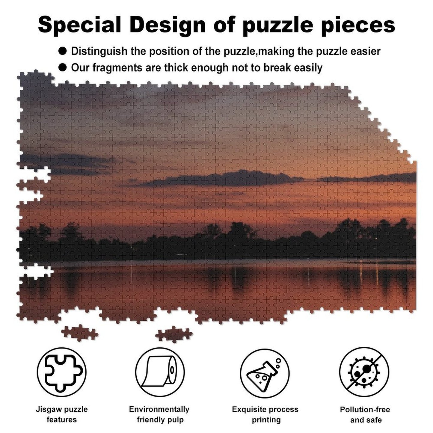 Sunset over Albert Park Lake - 1000-Piece Jigsaw Puzzle